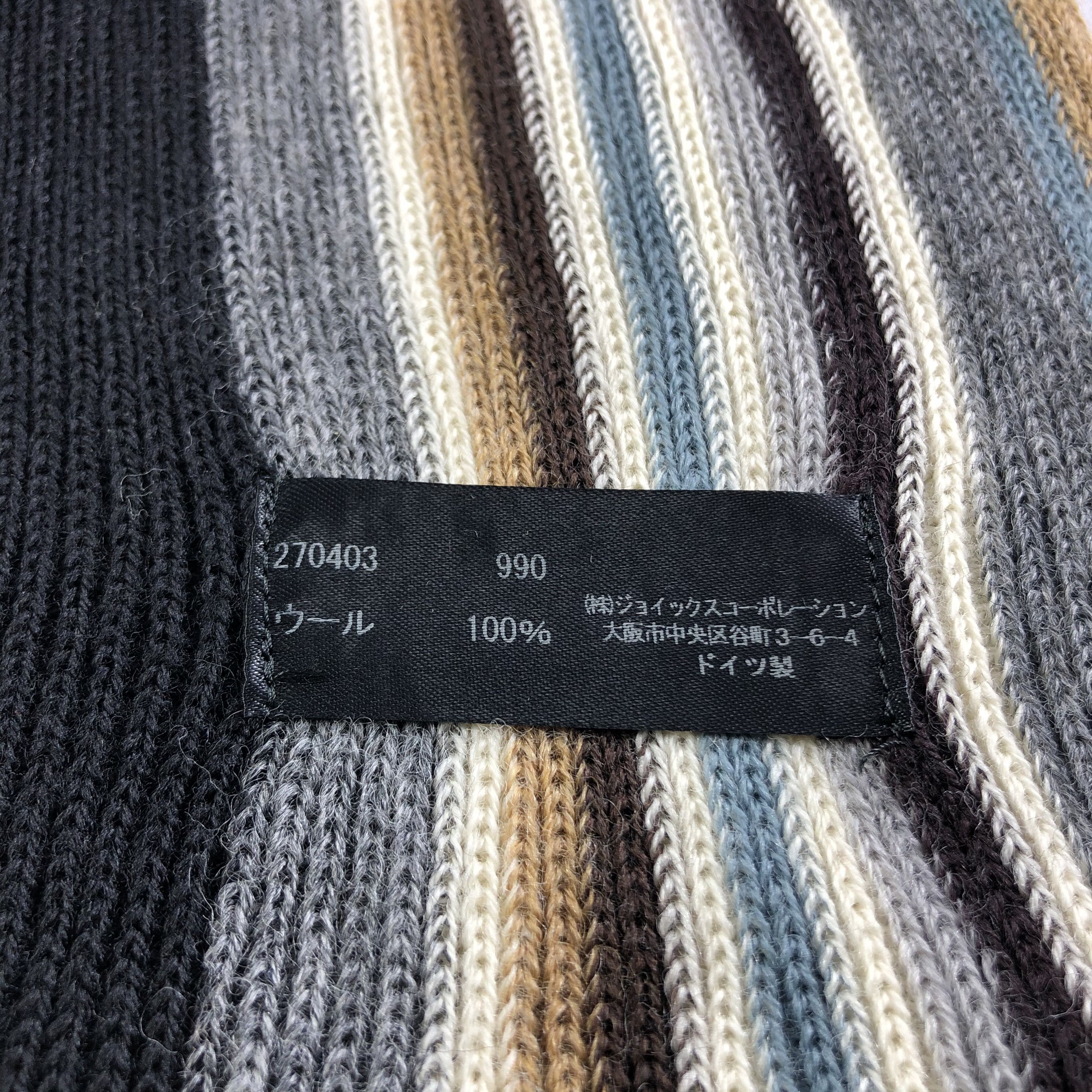 Paul Smith Paul Smith Stripe Knit Wool Scarf Muffler Neckwear V2323 Size ONE SIZE - 5 Thumbnail