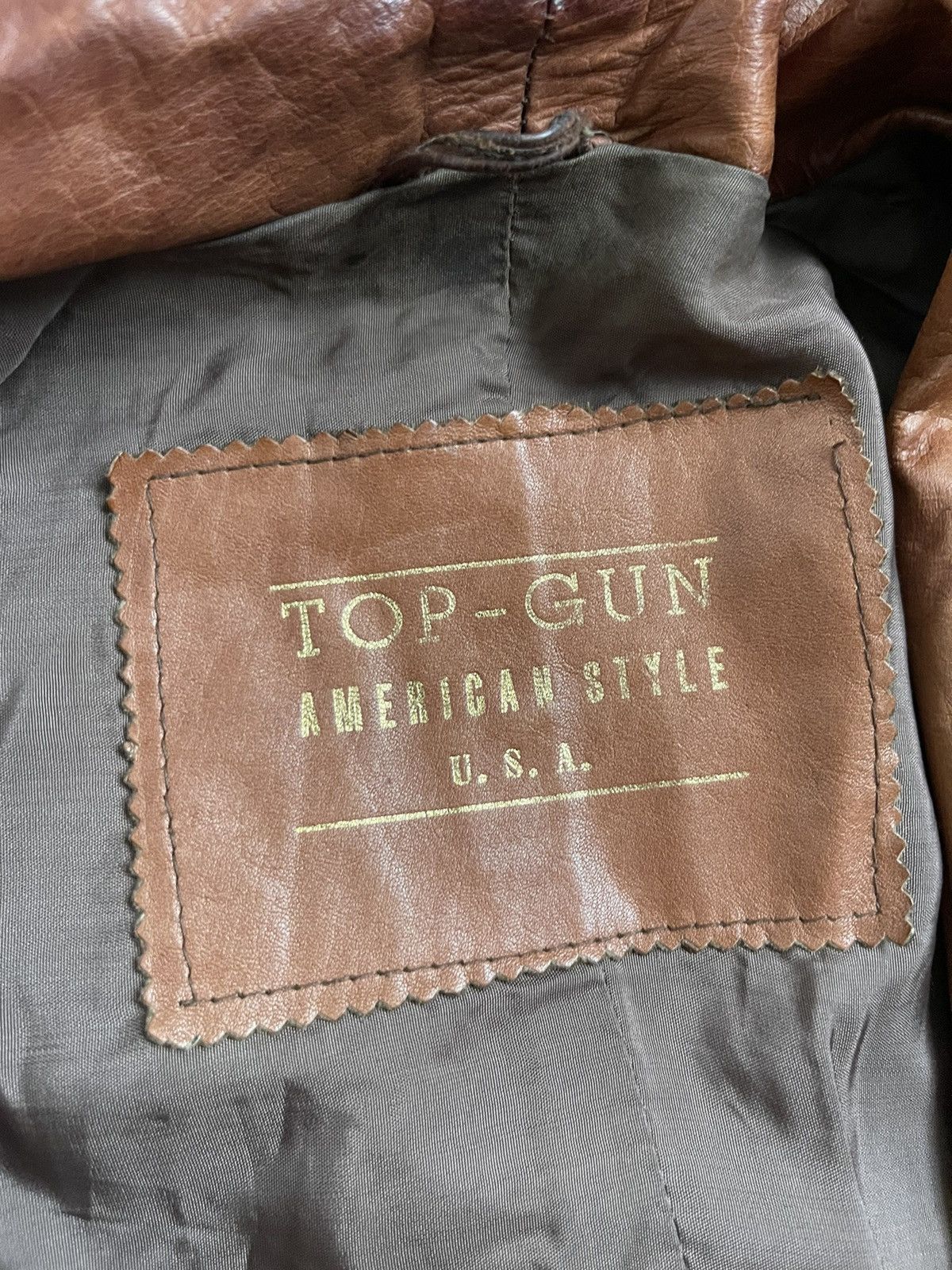 Other Top-Gun Vintage Leather Jacket Size US L / EU 52-54 / 3 - 3 Thumbnail