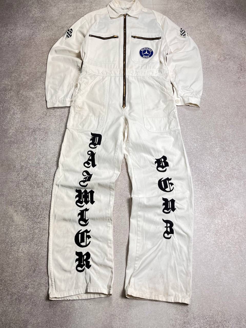 Mercedes-Benz Vintage 90s Mercedes Banz Racing Y2K Mechanic Jumpsuit M Size US 32 / EU 48 - 5 Thumbnail
