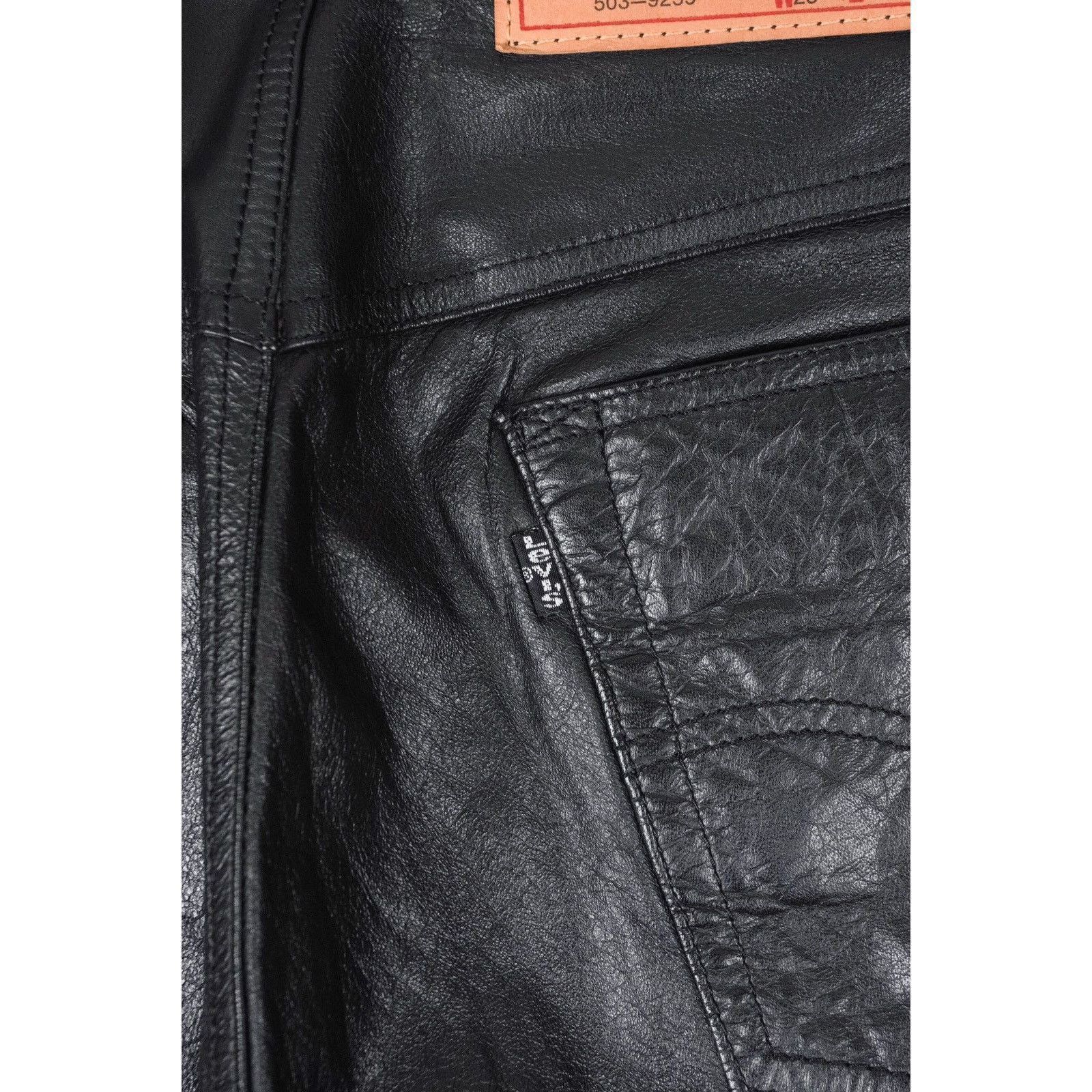 Levi's Vintage 90’s levis black leather pants Size US 28 / EU 44 - 5 Thumbnail