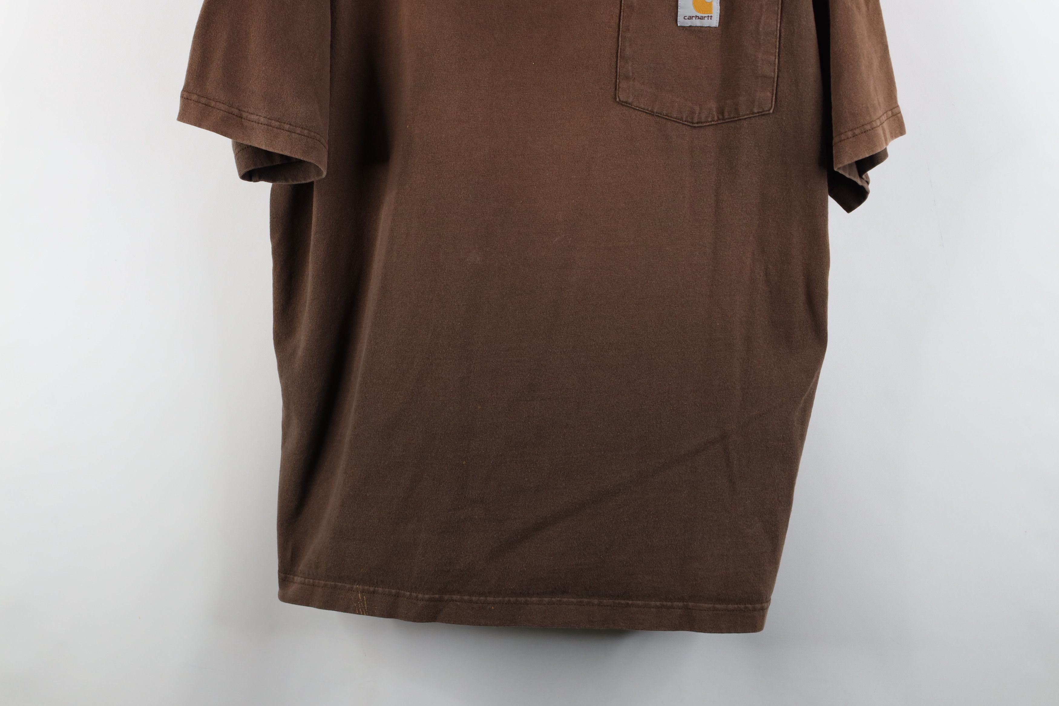 Carhartt × Vintage Vintage Carhartt Spell Out Sun Faded Heavy T-Shirt Brown Size US L / EU 52-54 / 3 - 3 Thumbnail