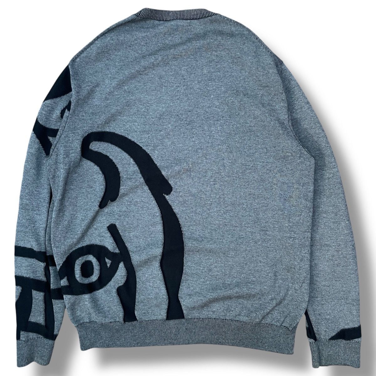 Kenzo KENZO Abstract Anthracite K-Tiger Head Knitted Sweater Size US L / EU 52-54 / 3 - 11 Thumbnail