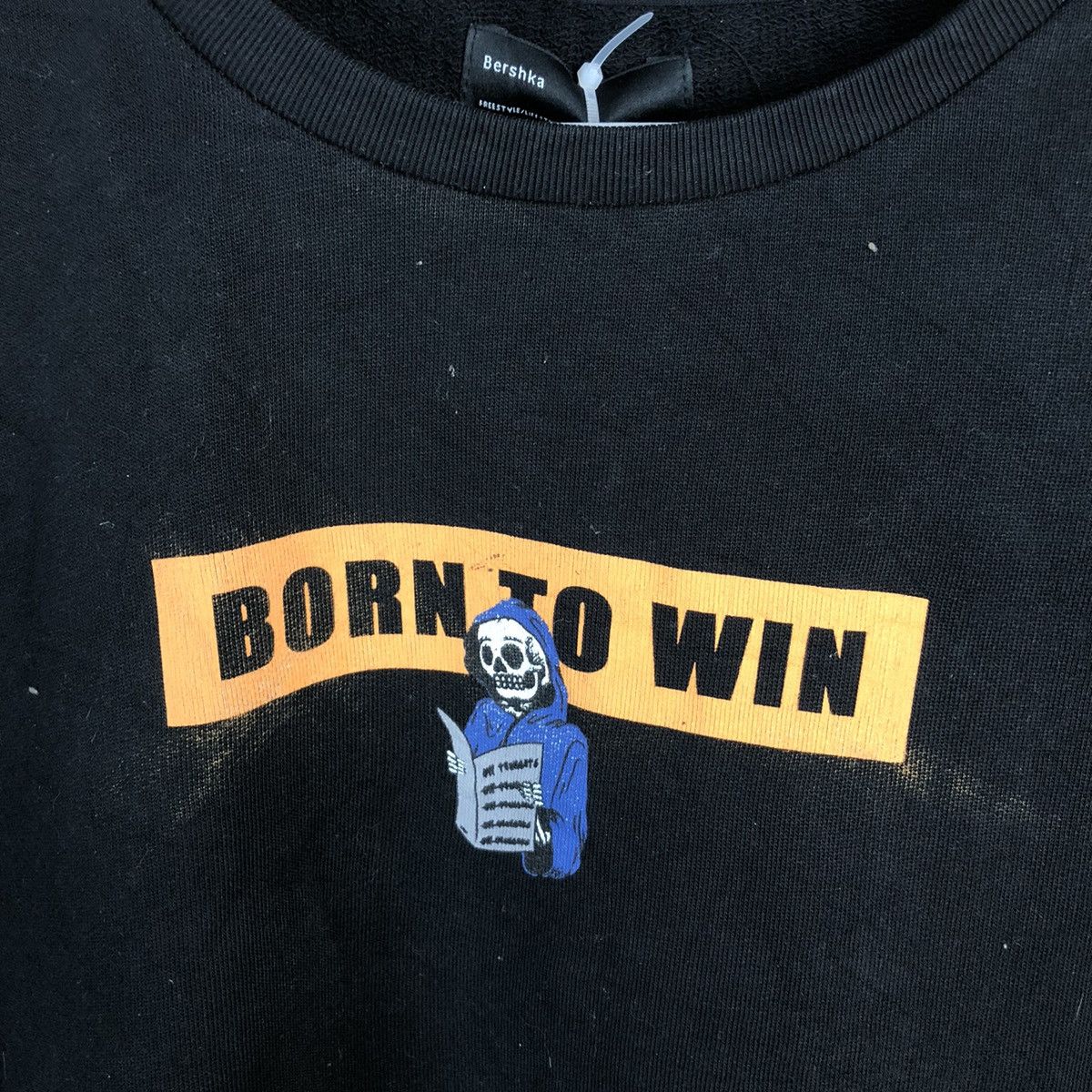 Japanese Brand BORN TO WIN Black T-Shirt #A278 Size US M / EU 48-50 / 2 - 9 Thumbnail