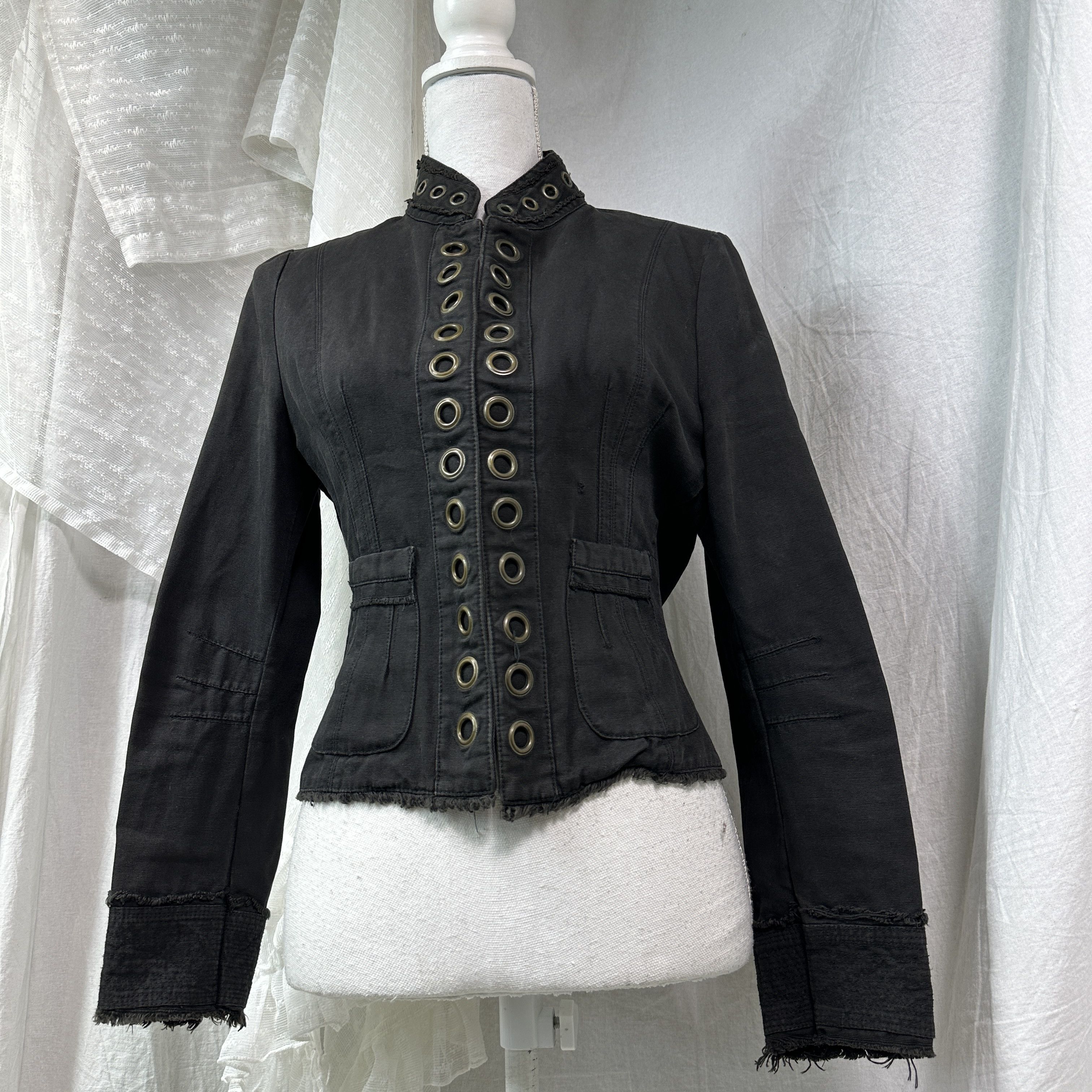 Vintage Vintage Avant Garde Eyelets Grunge Jacket Y2K Size M / US 6-8 / IT 42-44 - 3 Thumbnail