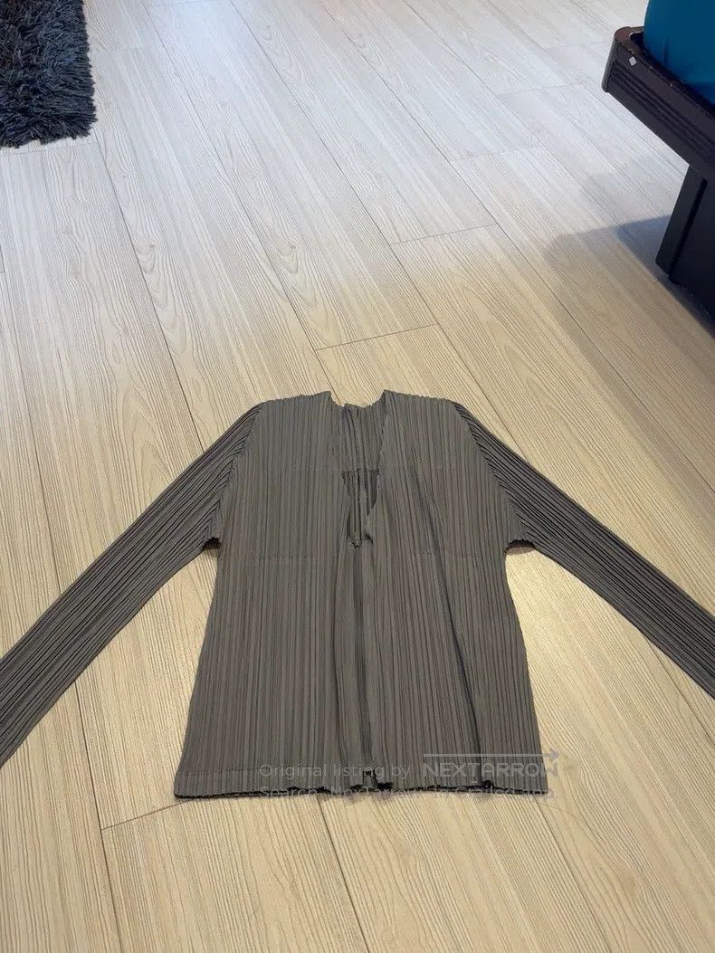 Issey Miyake Issey Miyake Dark gray zip-up cardigan Size L / US 10 / IT 46 - 2 Thumbnail