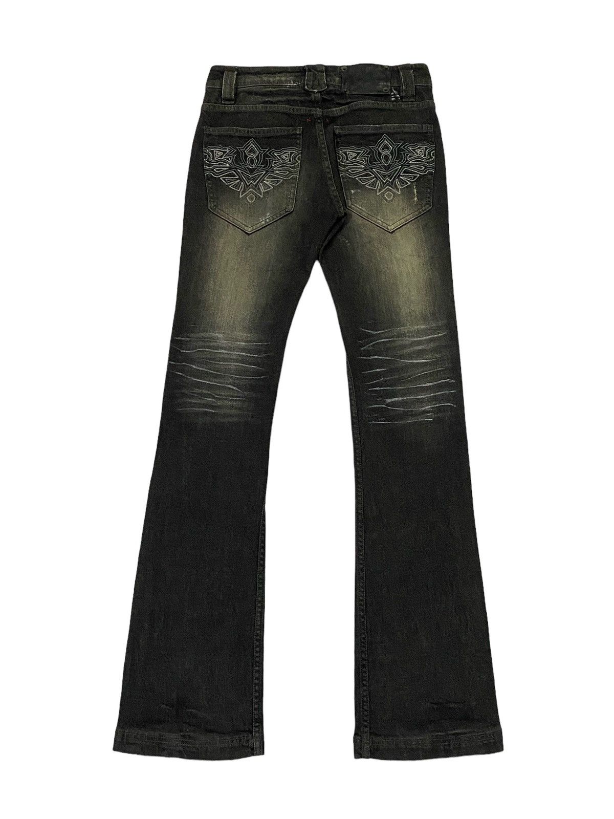 semanticdesign Semantic Design Flare Ripped Distressed Jeans Size 28" / US 6 / IT 42 - 3 Thumbnail