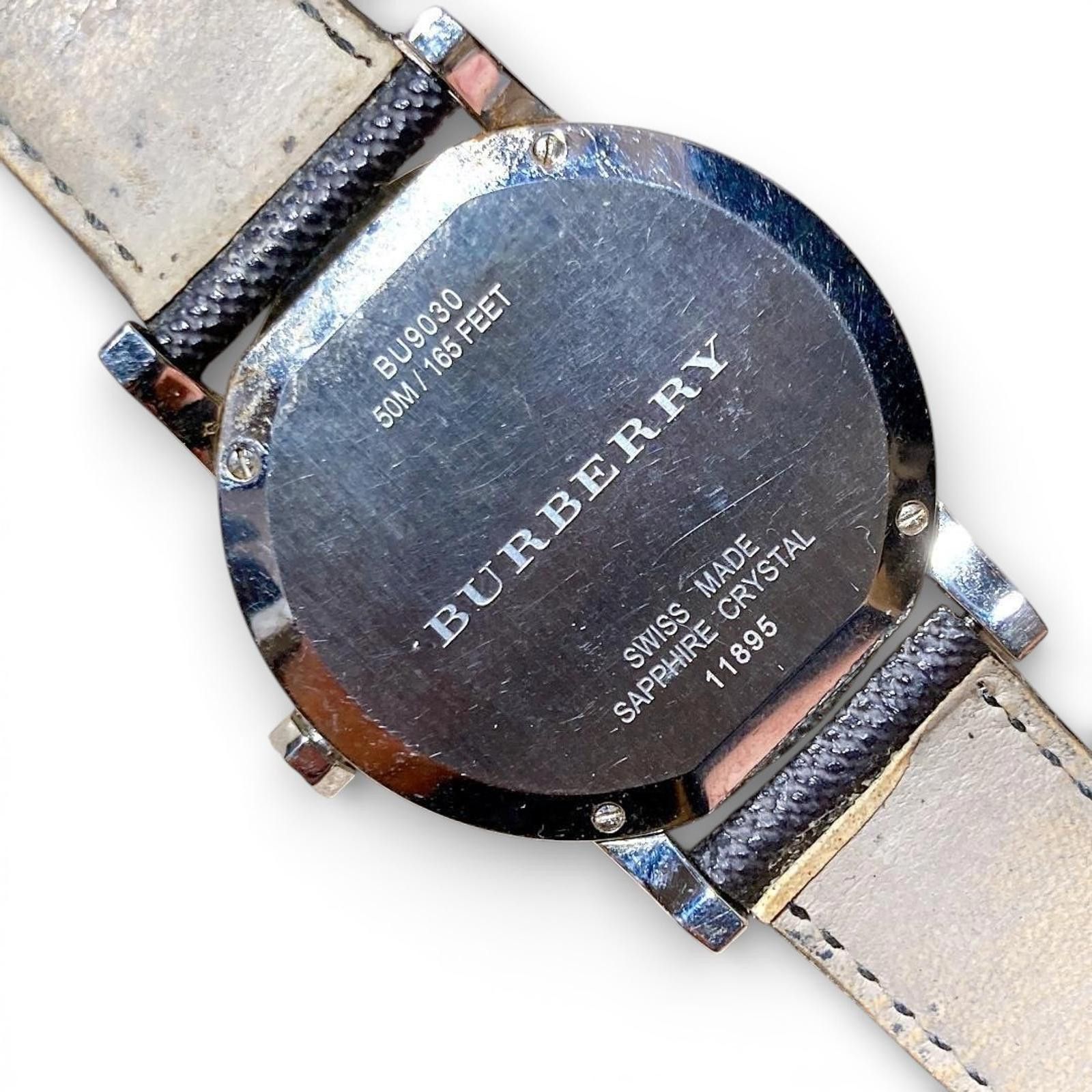 Burberry Burberry - Classic Black Leather Strap Watch Size ONE SIZE - 7 Thumbnail