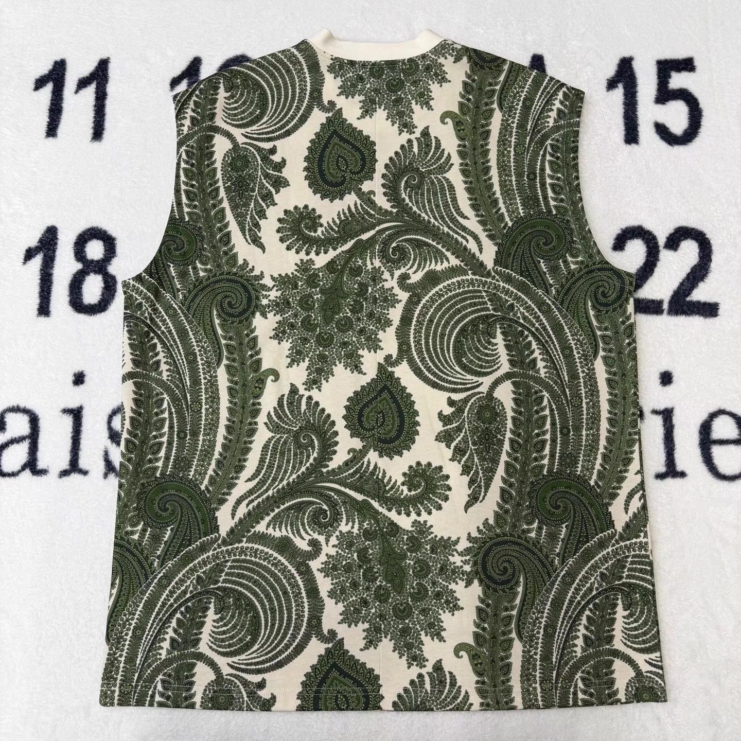 Givenchy Givenchy No.74 Print White & Green Sleeveless Top Q10 Size US XS / EU 42 / 0 - 2 Thumbnail