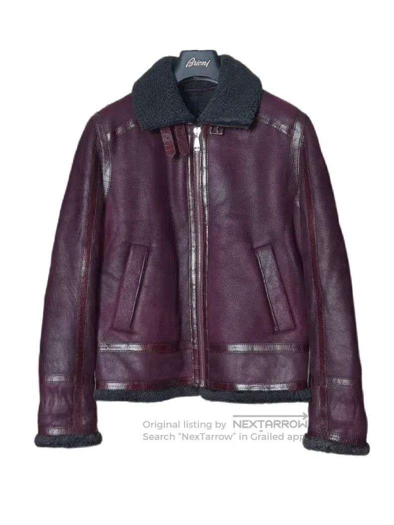Brioni Brioni Top-grade crocodile leather patchwork fur-integrate Size US M / EU 48-50 / 2 - 2 Thumbnail