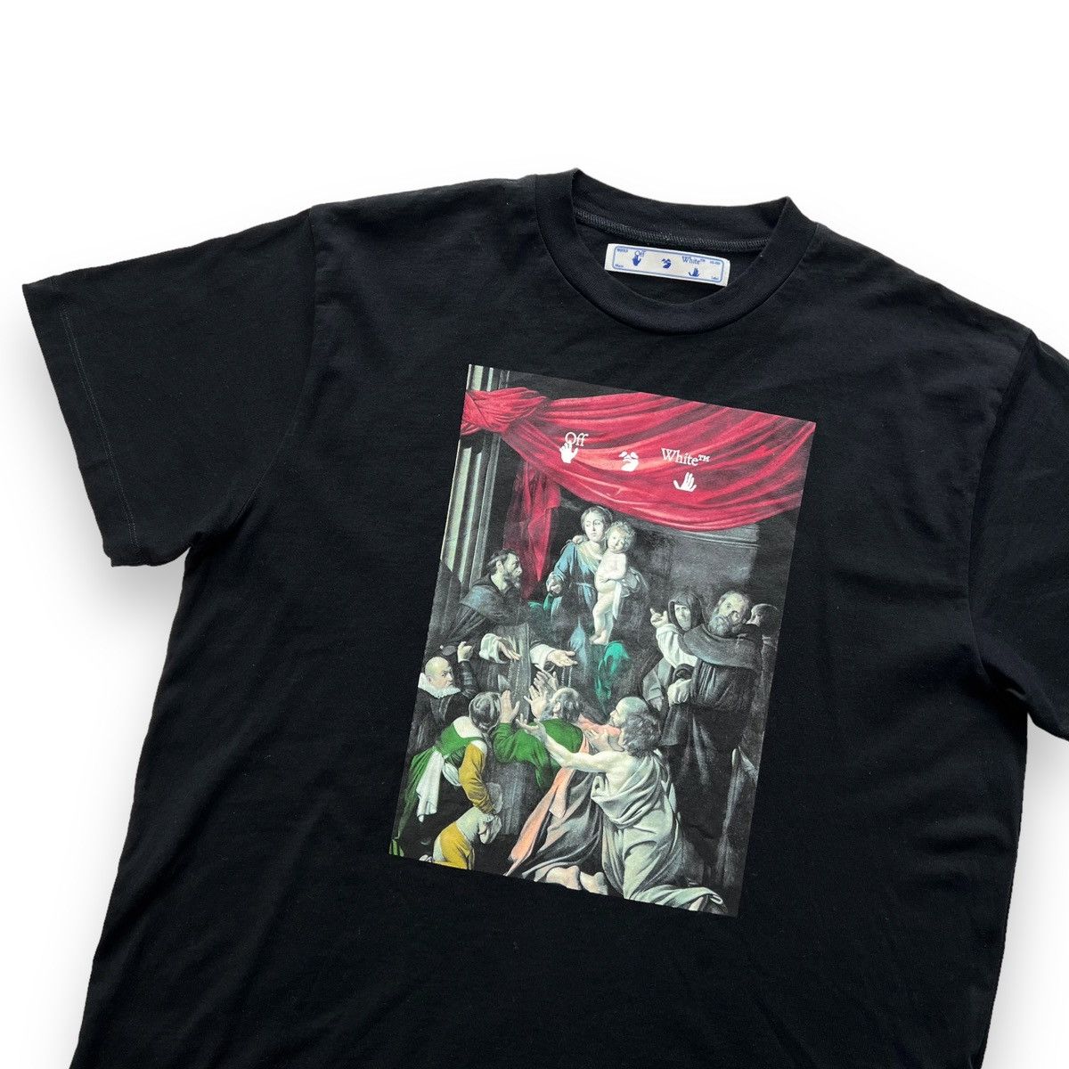 Image of Off White Off-White Caravaggio Painting Black T Shirt, Men's (Size XL)