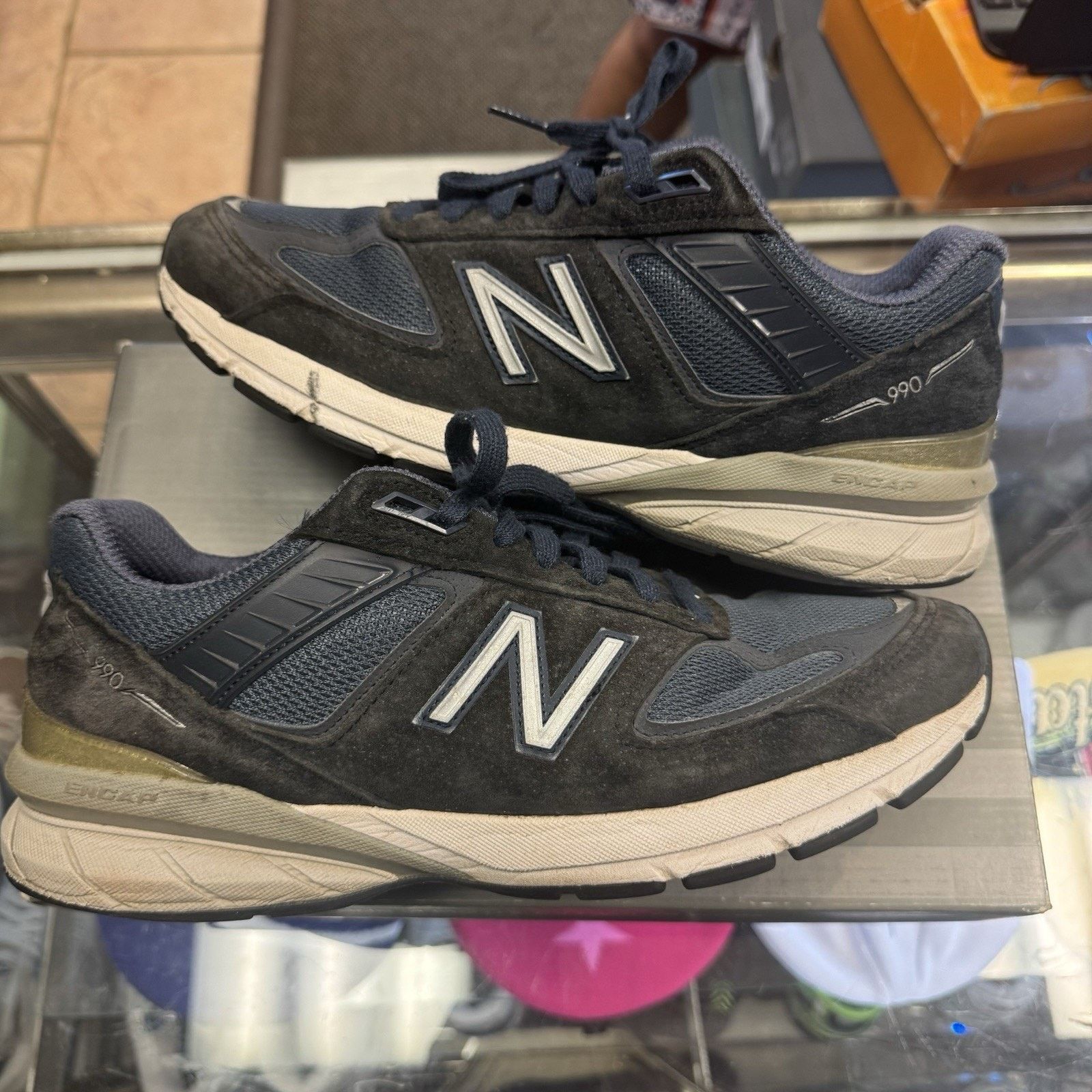 New Balance 990V5 Running Shoes Women's 9.5 Navy Blue