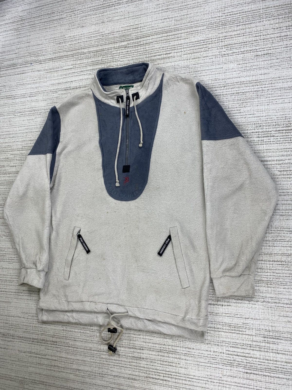 Polo Ralph Lauren × Vintage Vintage Polo Country Two Tone Half Zipper Anorak Sweatshirt Size US M / EU 48-50 / 2 - 4 Thumbnail
