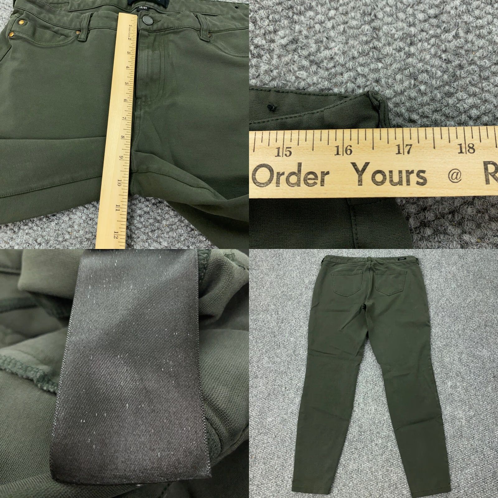 Vintage Liverpool Pants Women Size 12 Green Mid Rise Stretch Business Casual Ankle Zip Pockets Liverpool Women’s Pants 12 Green Stretch Office Workwear Size 34" / US 12 / IT 48 - 8 Thumbnail