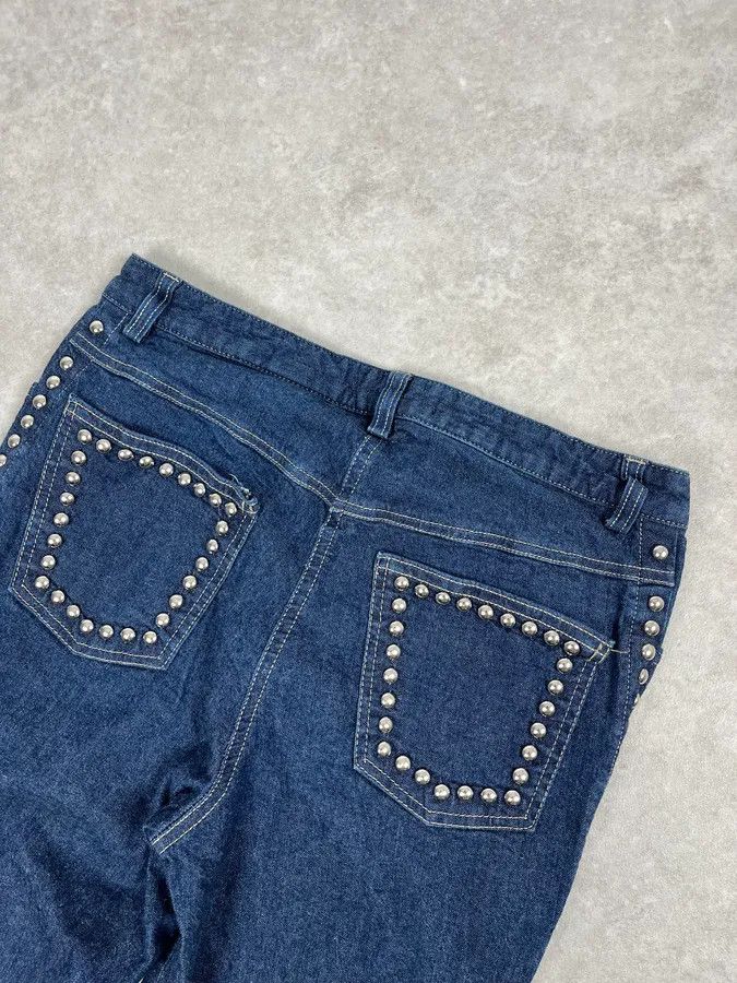 Dolce & Gabbana 2000s Dolce & Gabbana Navy Studded Jeans Size 24" / US 00 / IT 34 - 8 Thumbnail