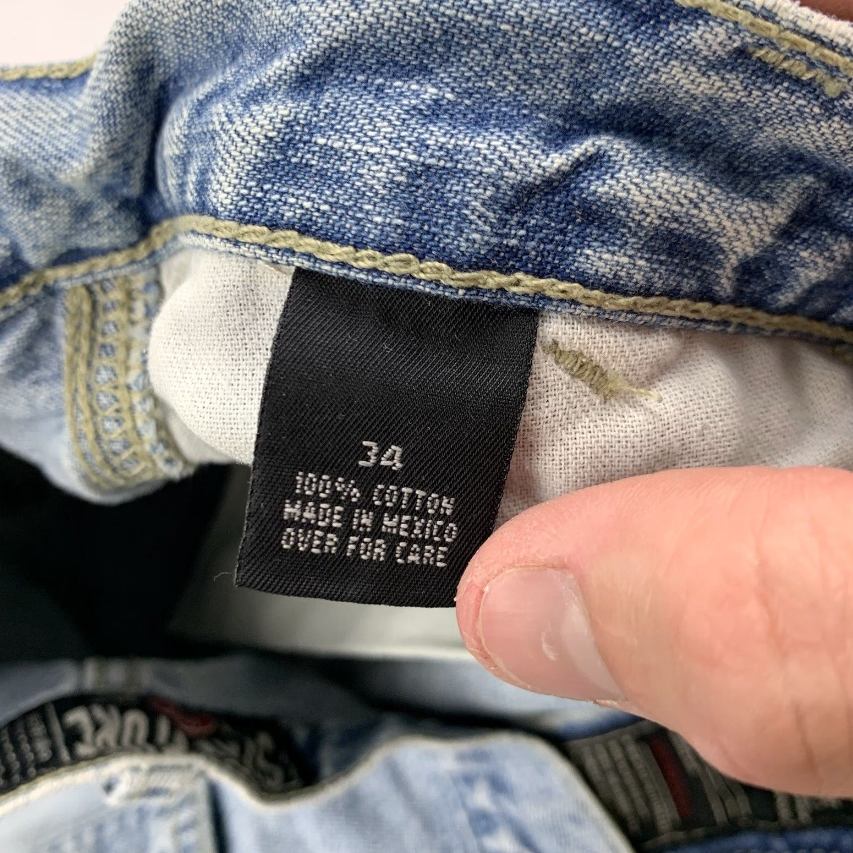 Vintage VINTAGE Structure Jeans Adult 34x29 Blue Grunge Y2K Baggy Thrashed Worn Faded Closure Zip Mens Jeans 34 Blue Grunge Y2K Size US 34 / EU 50 - 7 Thumbnail