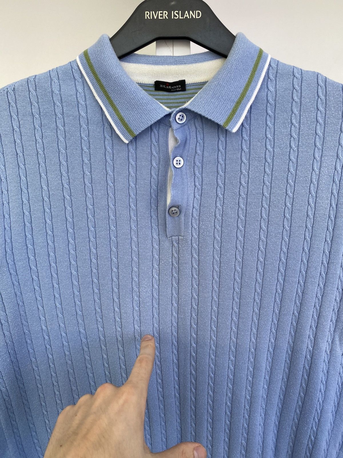 Kiton Vintage Kiton Rib Knit Polo T-Shirt Size US M / EU 48-50 / 2 - 8 Thumbnail