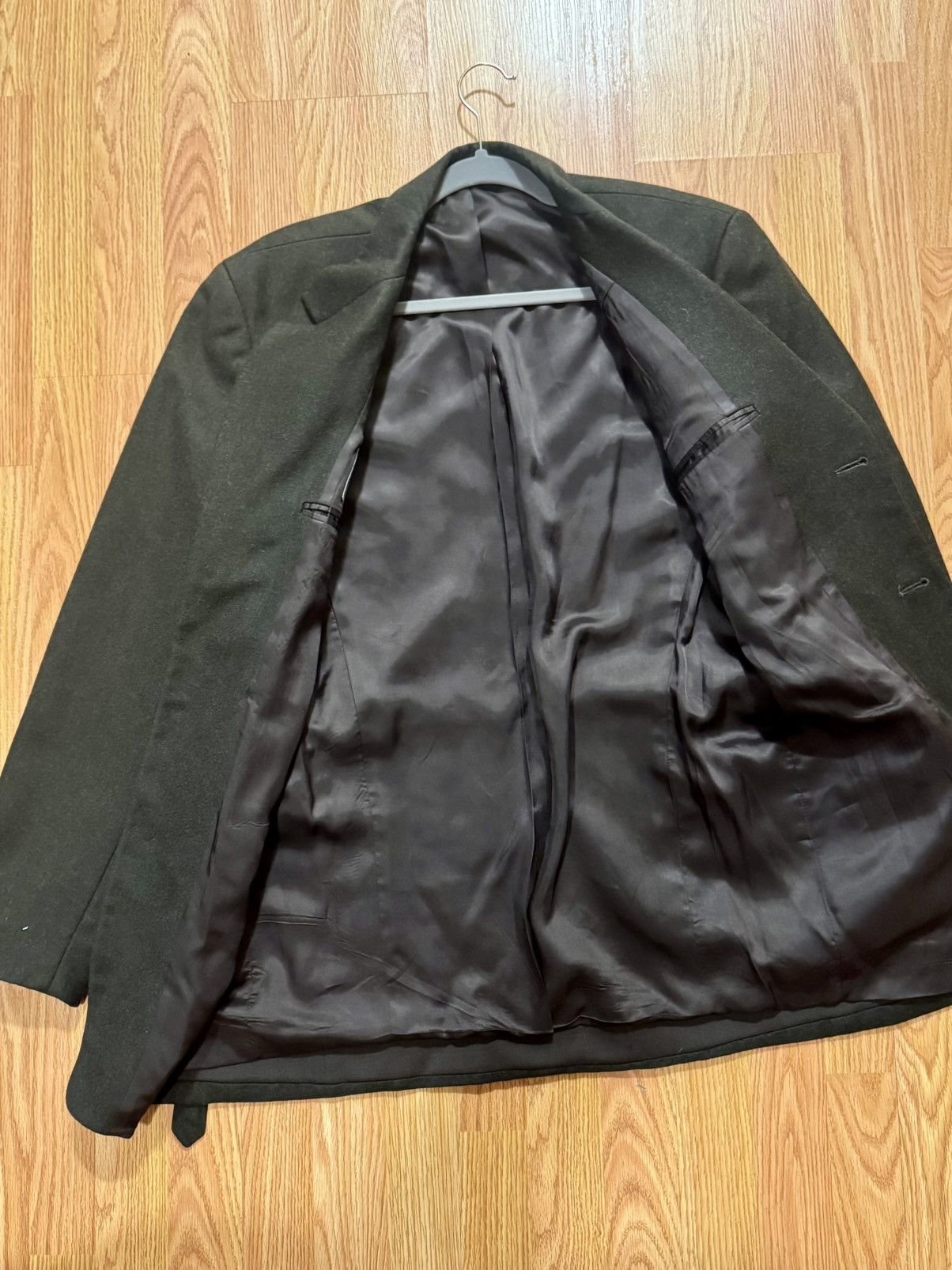 Giuliano Fujiwara Giuliano Fujiwara Belted Wool Blazer Green Minimal Archive Size 50R - 3 Thumbnail