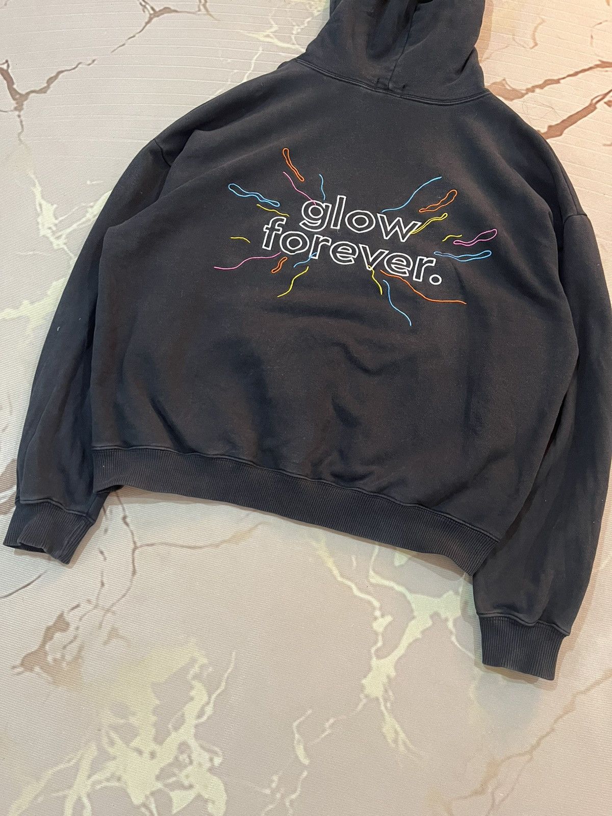 Japanese Brand Glow Forever Boxy Fit Hoodie Embroidered Logo Size US L / EU 52-54 / 3 - 9 Thumbnail