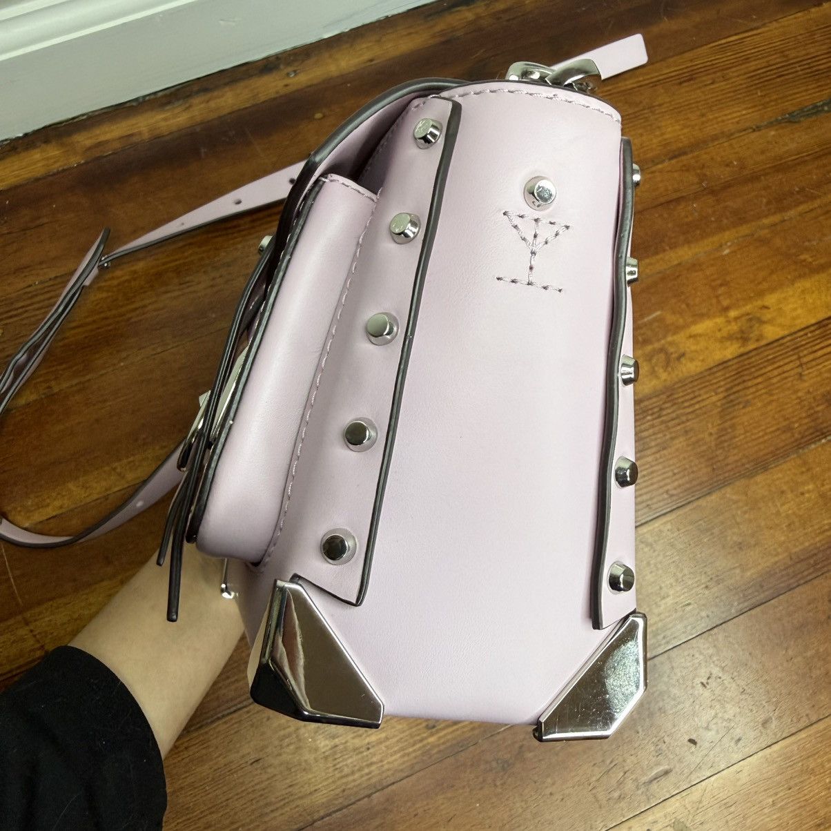 Michael Kors Michael Kors Light Pink Studded Leather Crossbody Satchel Size ONE SIZE - 3 Thumbnail