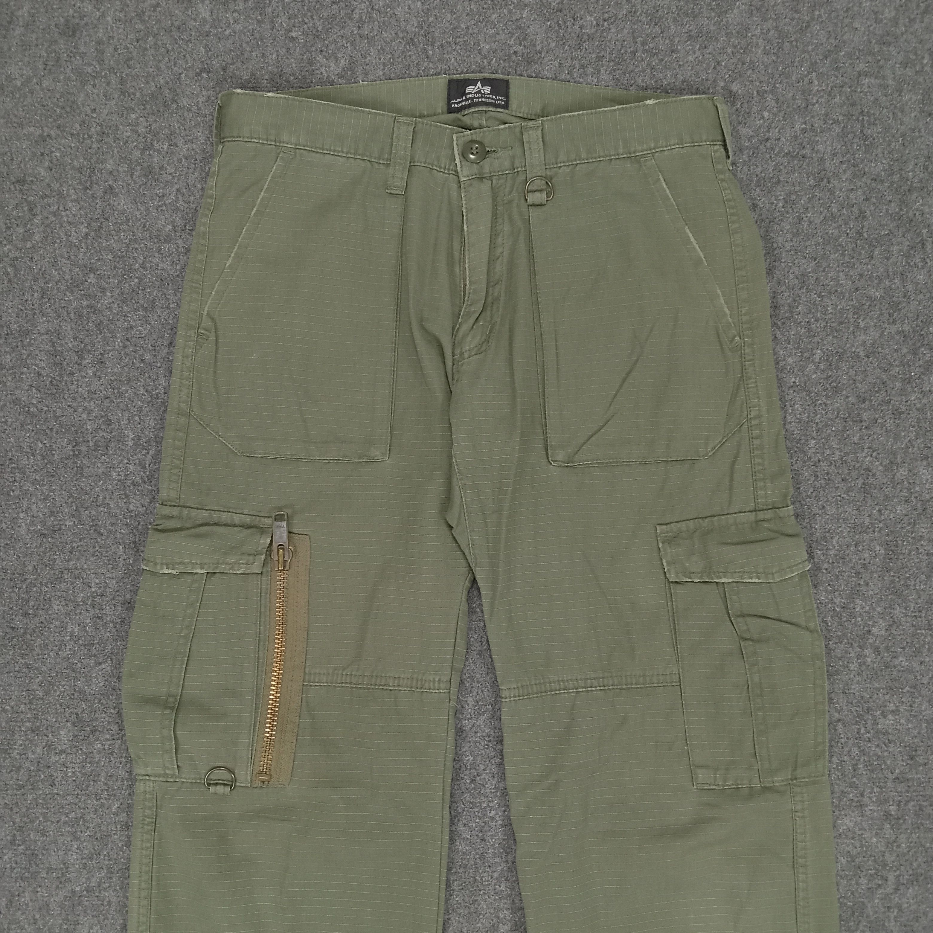 Alpha Industries × Vintage Alpha Industries Military Style Cargo Pants Size US 31 - 2 Thumbnail