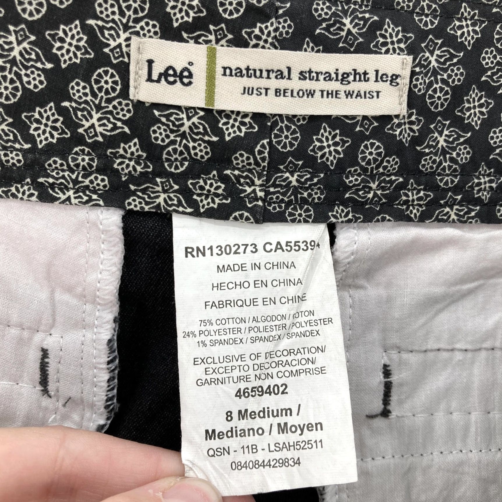 Lee Lee Pants Womens 8 Charcoal Gray Natural Fit Straight Leg Tummy Control Casual Dress Pants Slimming, Stretch, Shaping, Comfort for Workwear Size 30" / US 8 / IT 44 - 5 Thumbnail