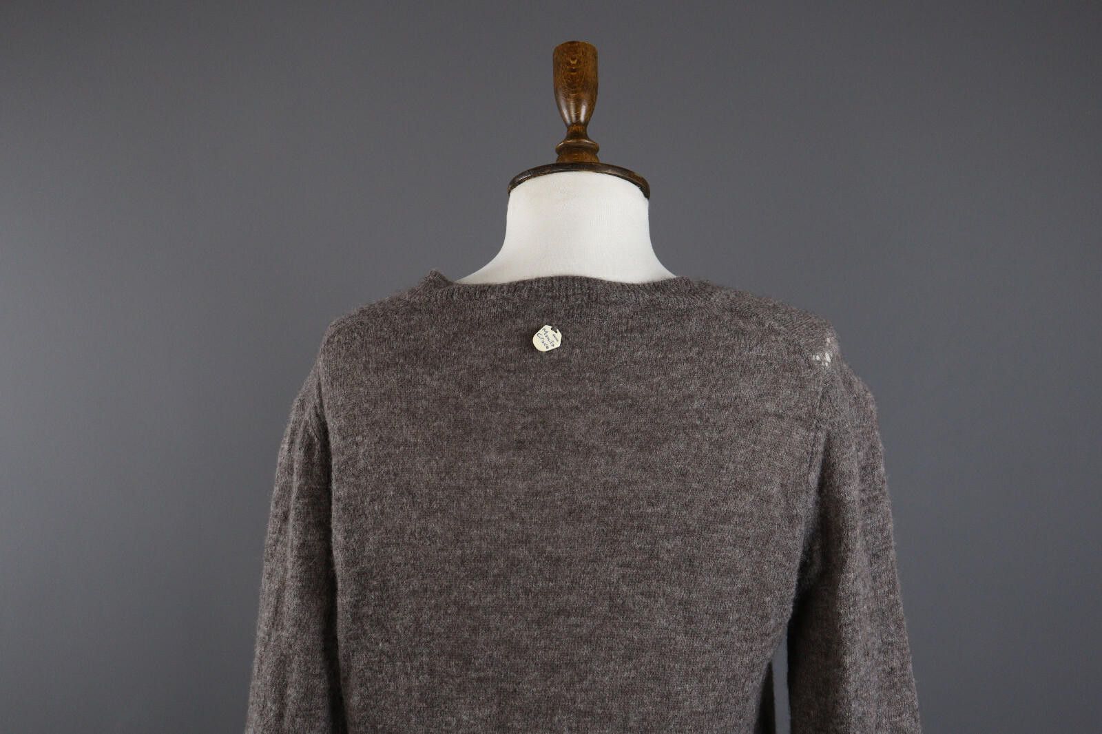 Designer Manila Grace Denim Alpaca Wool Bodycon Sweater Dress 2 Size XS / US 0-2 / IT 36-38 - 7 Thumbnail