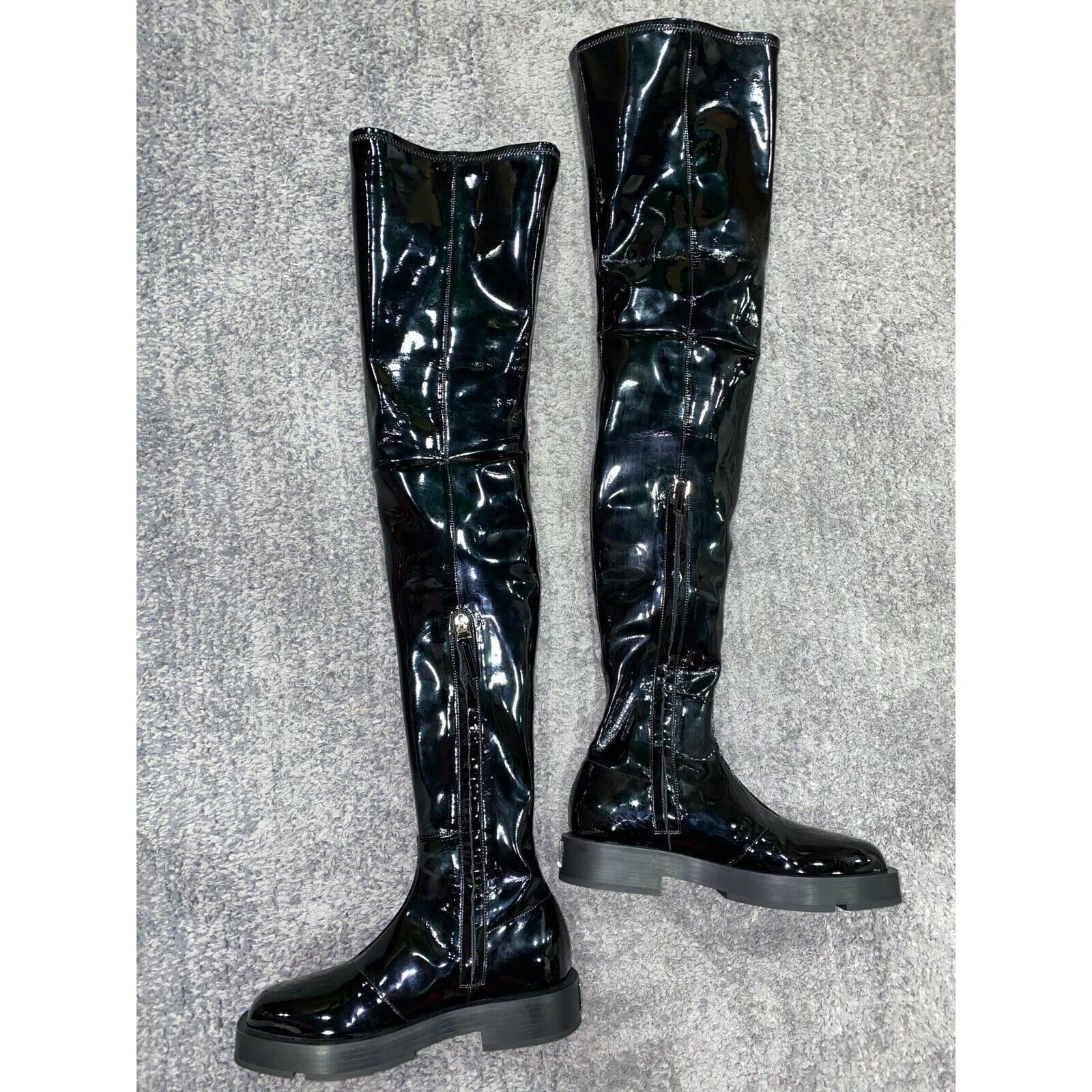 Givenchy Givenchy Squared Black Patent Leather Thigh High OTK Over Size US 11 / IT 41 - 9 Thumbnail