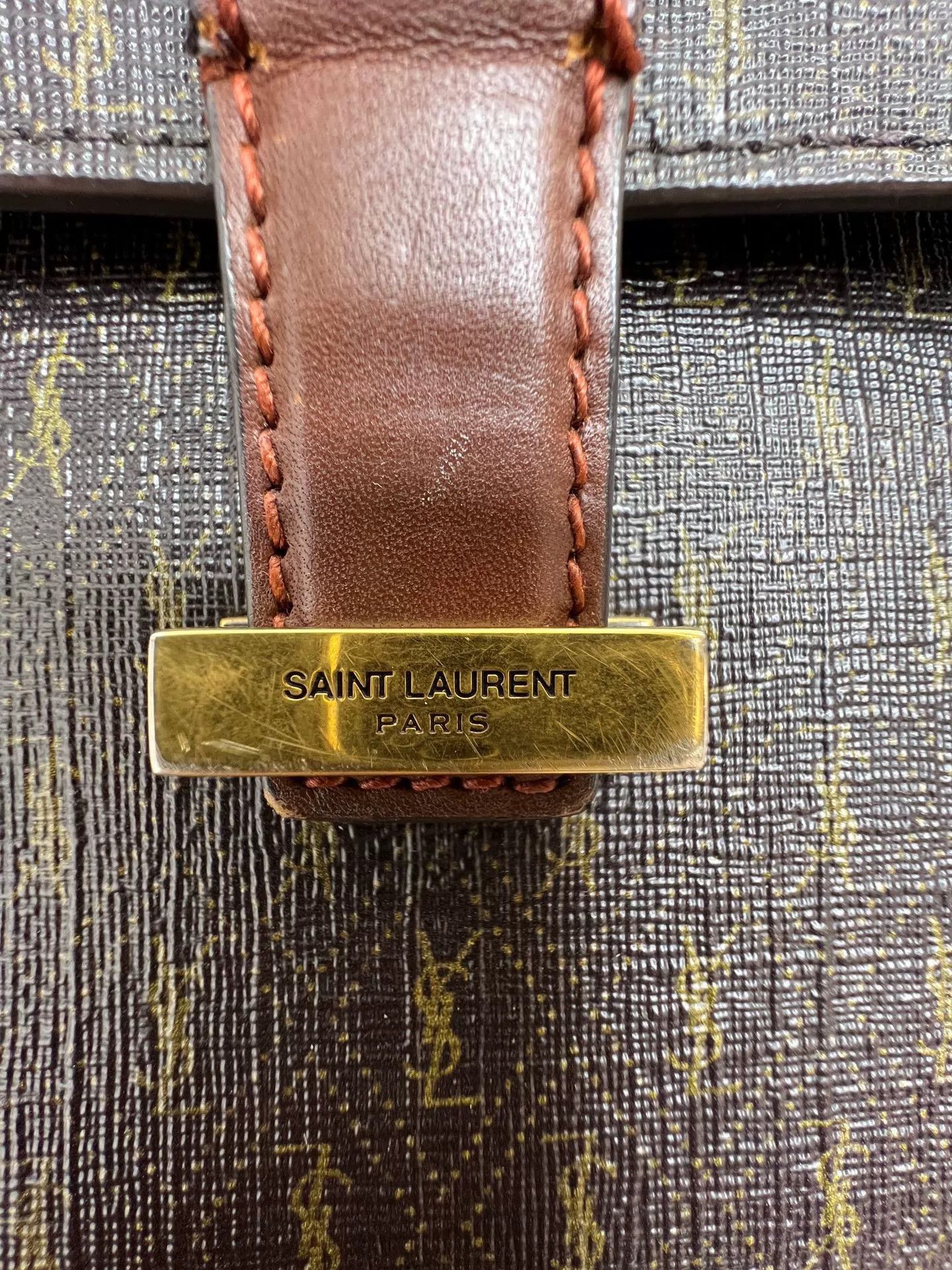 Saint Laurent Paris Saint Laurent Monogram Vintage Gold HW Camera Bag 98 New Size ONE SIZE - 7 Thumbnail