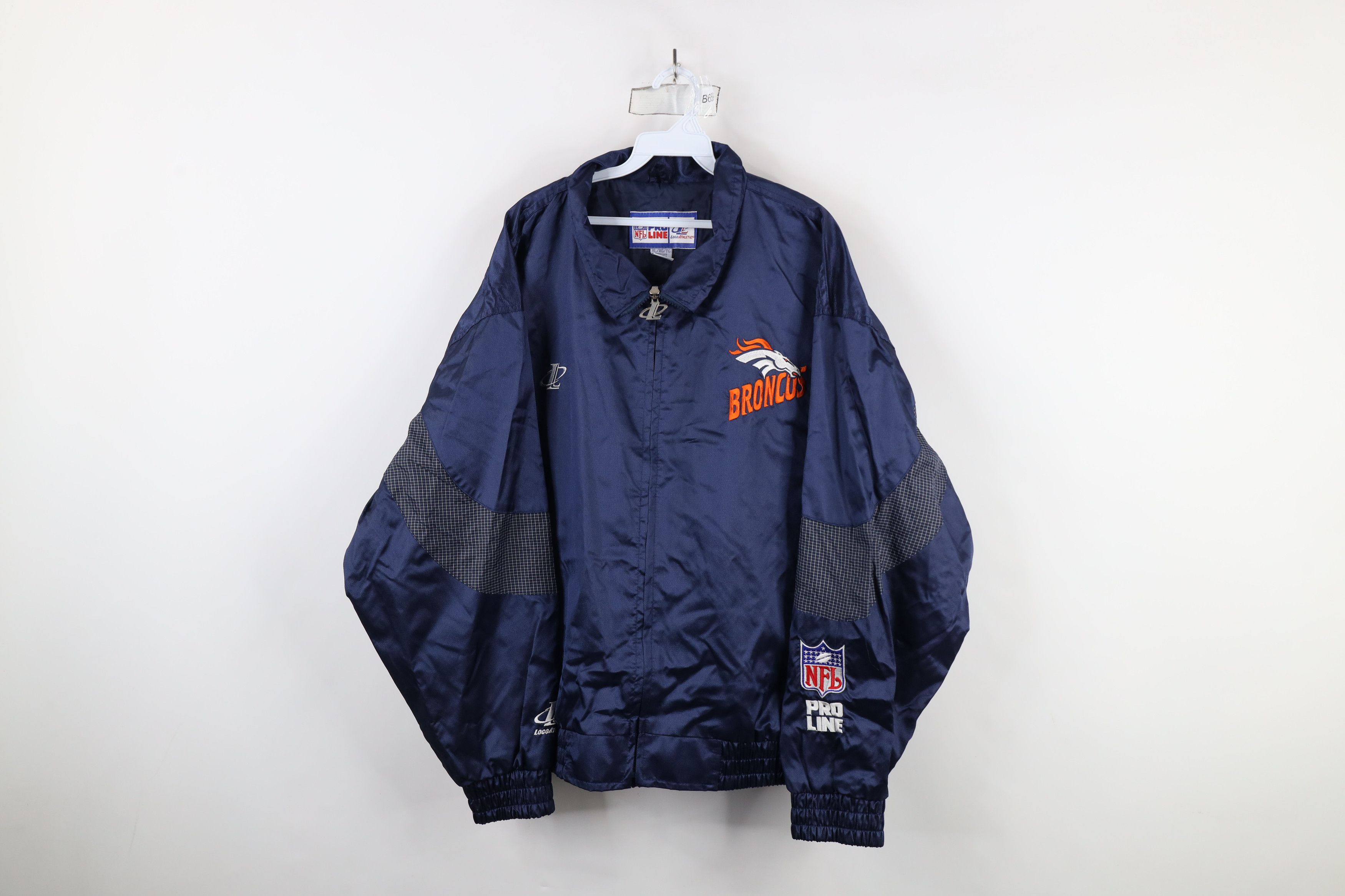 Vintage Vintage 90s NFL Pro Line Broncos Football Windbreaker Jacket Size US XL / EU 56 / 4 - 1 Thumbnail