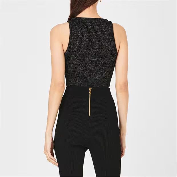 Balmain o1g2r1mq0924 Tank Tops in Noir Size M / US 6-8 / IT 42-44 - 5 Thumbnail