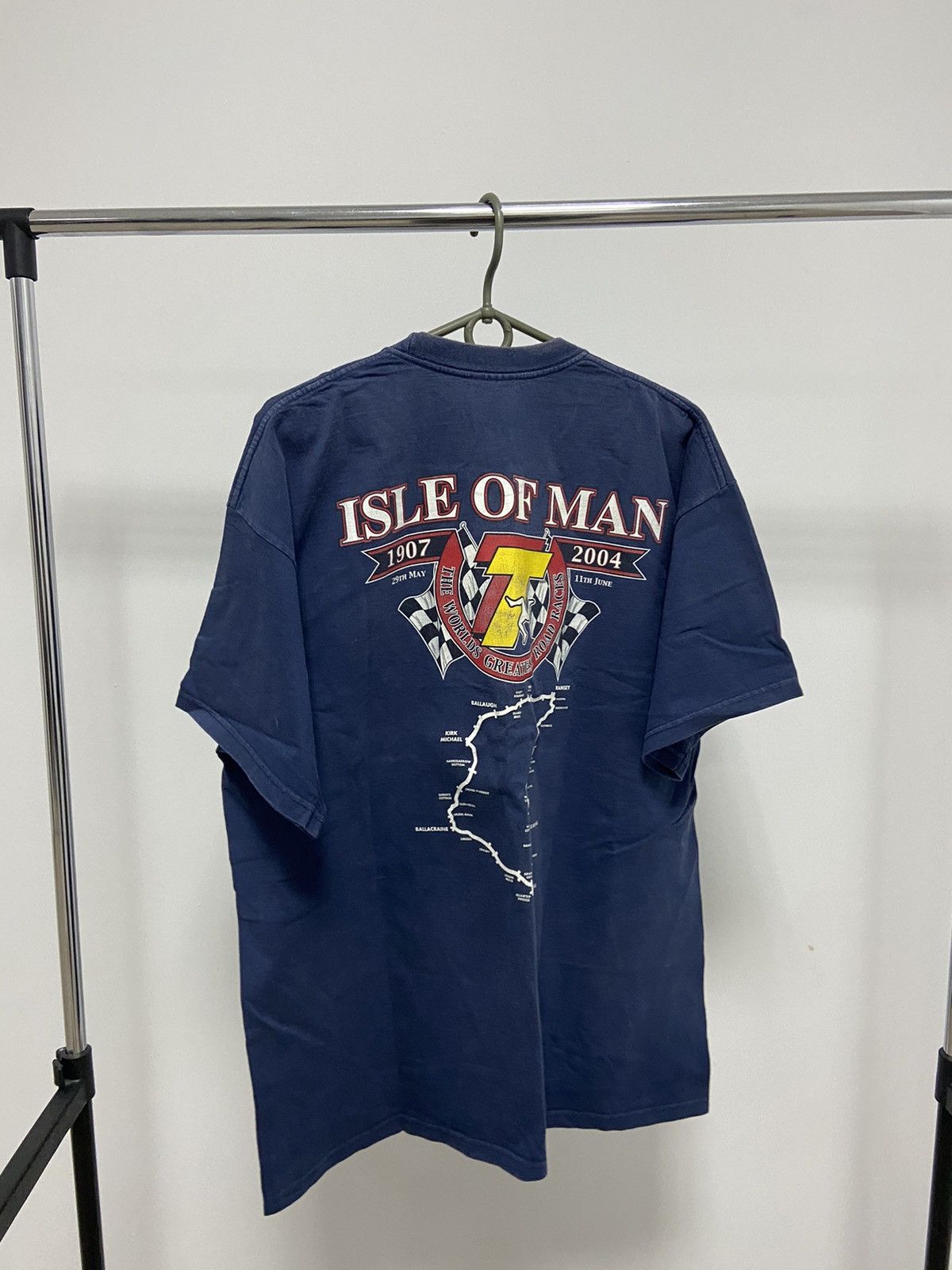 Other Vintage Racing T Shirt Moto Isle Of Man Big Logo Size US XL / EU 56 / 4 - 5 Thumbnail