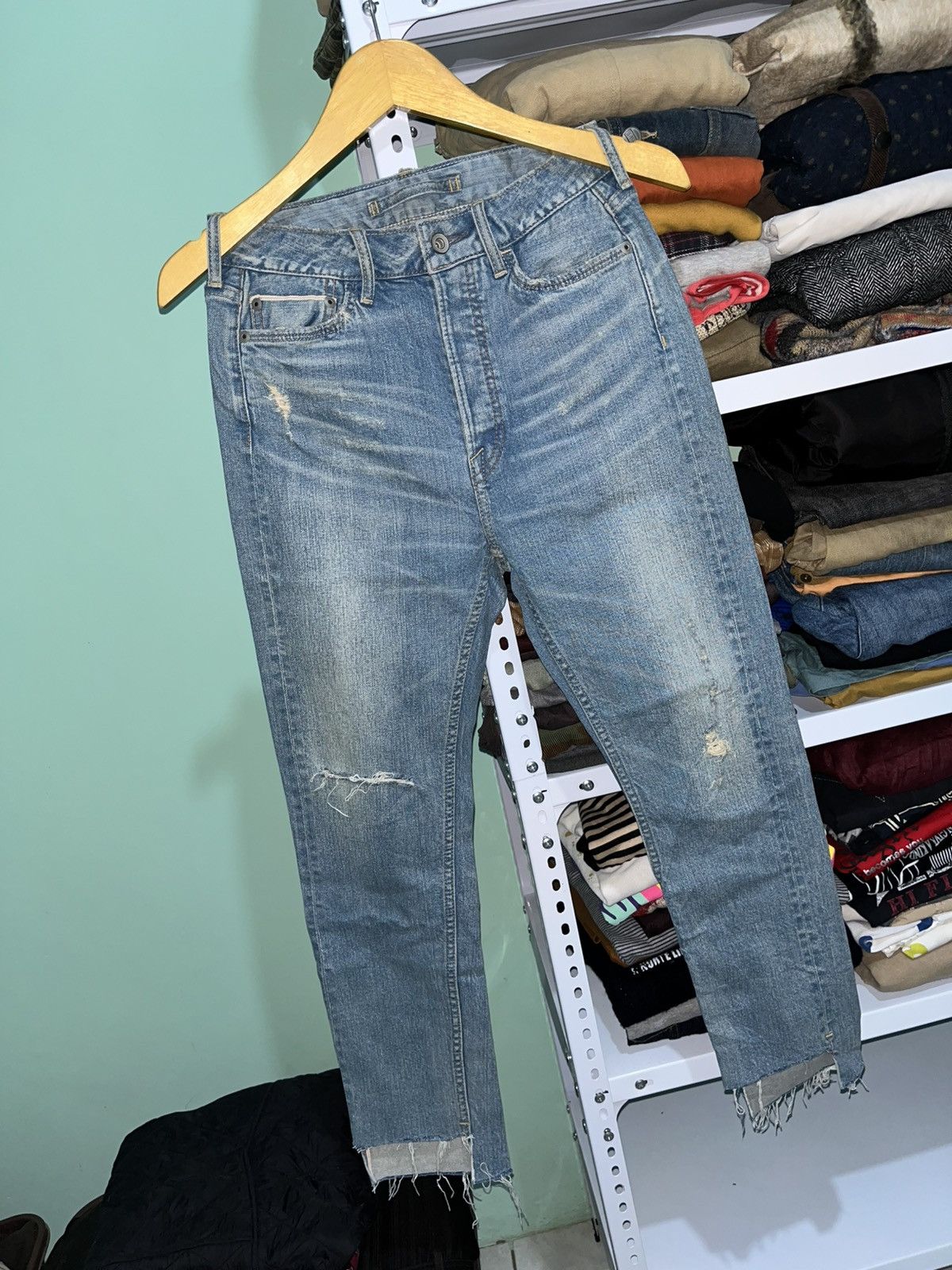 GOA GOA Nimes Distreseed Denim Selvedge Japanese Brand Size 27" / US 4 / IT 40 - 1 Thumbnail
