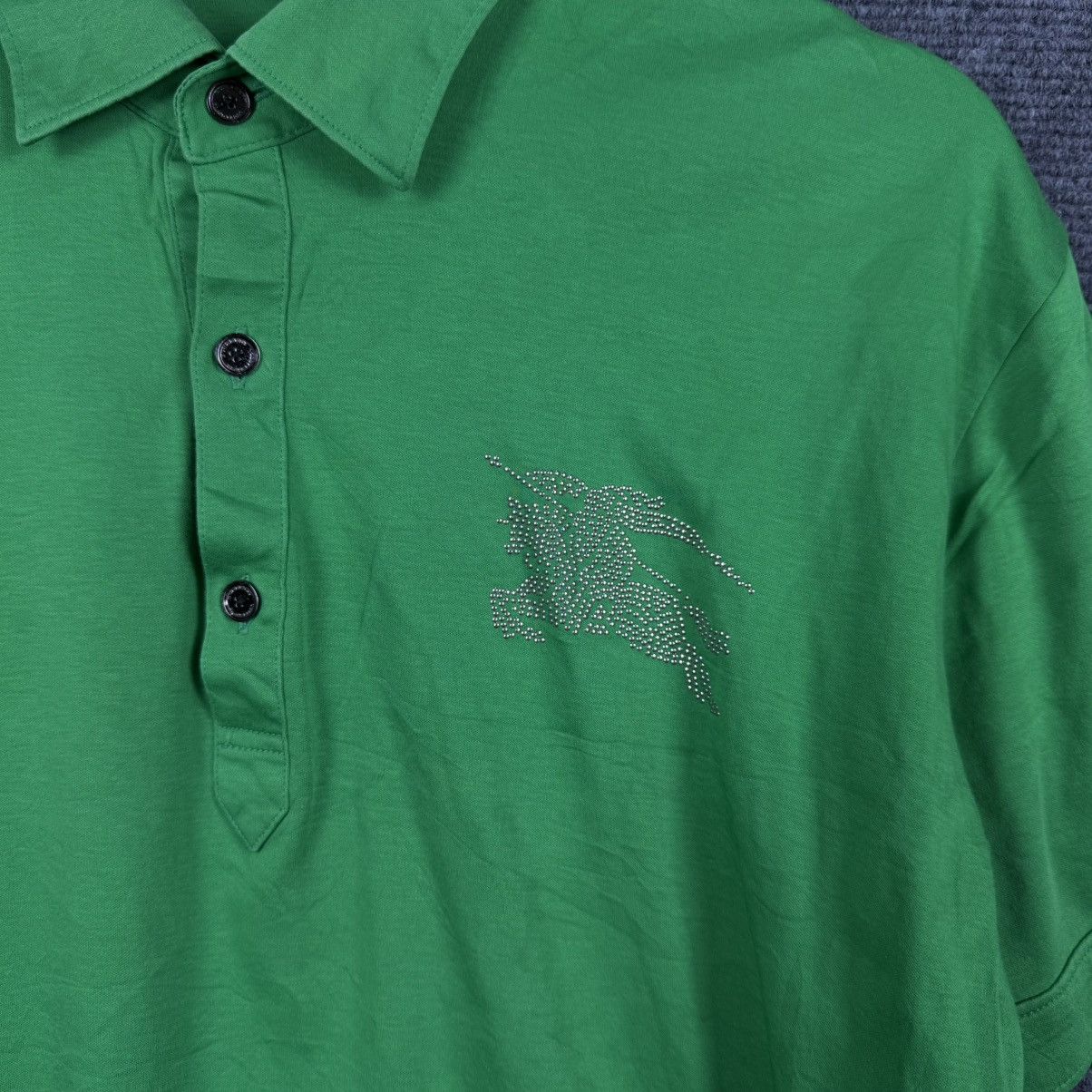 Burberry Burberry Black Label polo shirt in a vibrant green hue Size US M / EU 48-50 / 2 - 2 Thumbnail