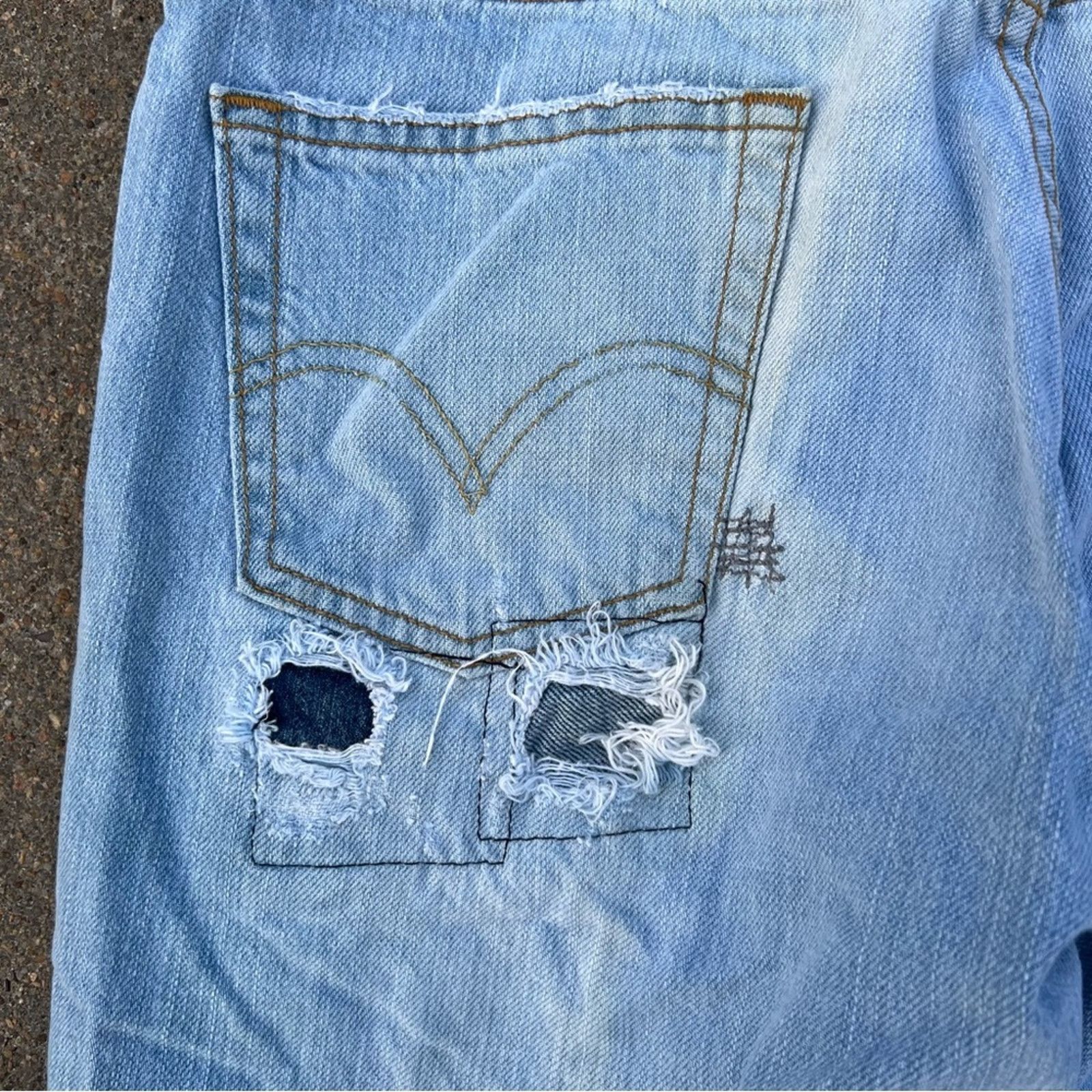 Levi's Levi’s 527 Low Boot Cut Jeans upcycle patch art Jack Daniels Size US 34 / EU 50 - 11 Thumbnail