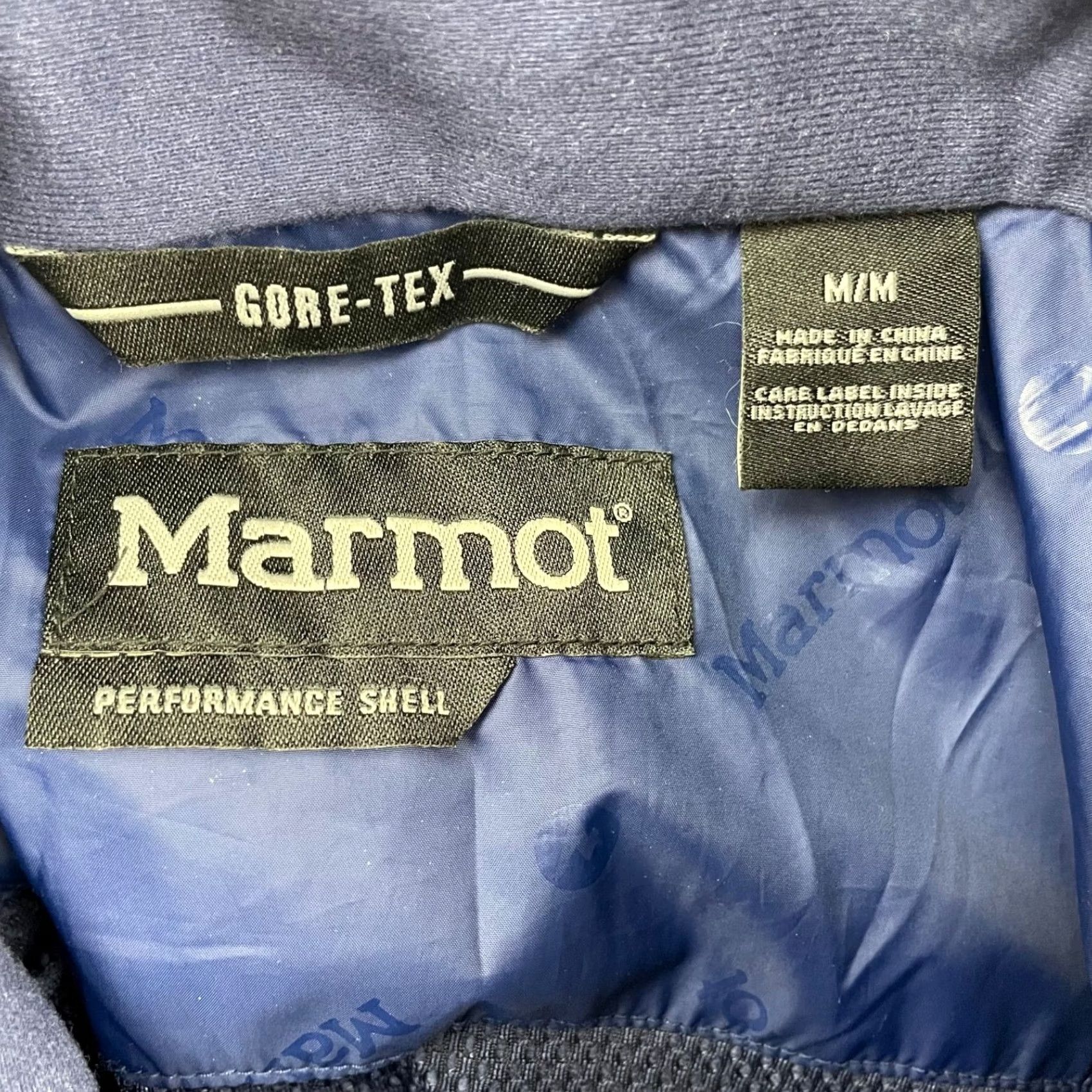 Marmot Marmot Men’s Gore-Tex Full Zip Rain Jacket Blue • Medium Jacket Mens Regular Size M Size US M / EU 48-50 / 2 - 4 Thumbnail