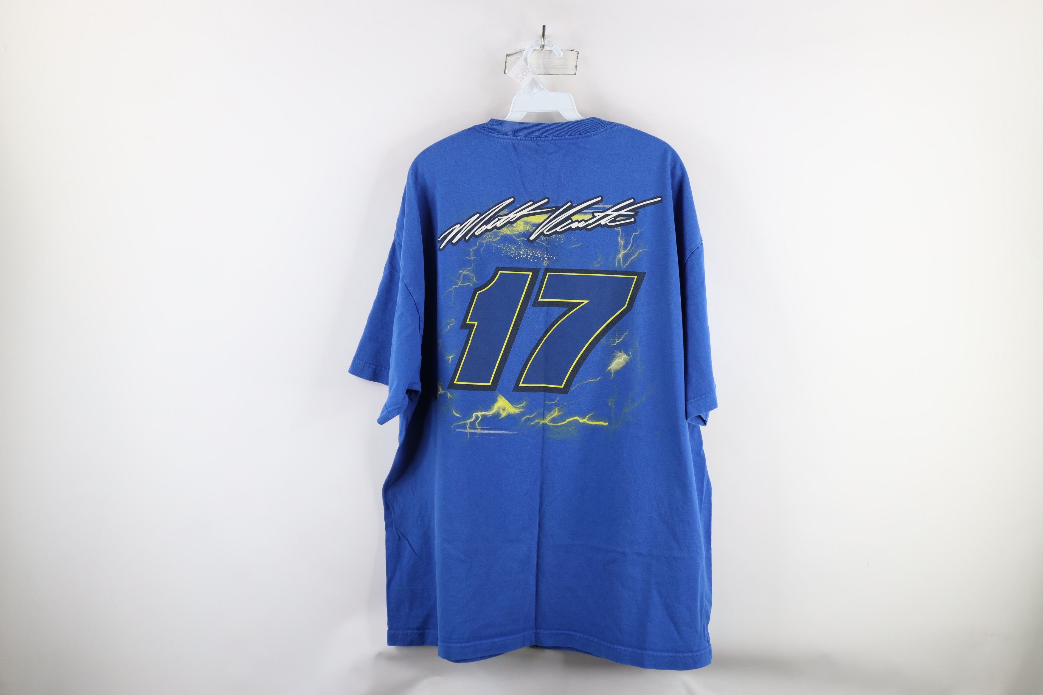 Vintage Vintage NASCAR Roush Fenway Racing Matt Kenseth T-Shirt Blue Size US XXL / EU 58 / 5 - 11 Thumbnail