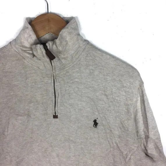Polo Ralph Lauren Rare!! POLO RALPH LAUREN Small Pony Zip Sweater Sweatshirt Size US M / EU 48-50 / 2 - 2 Thumbnail