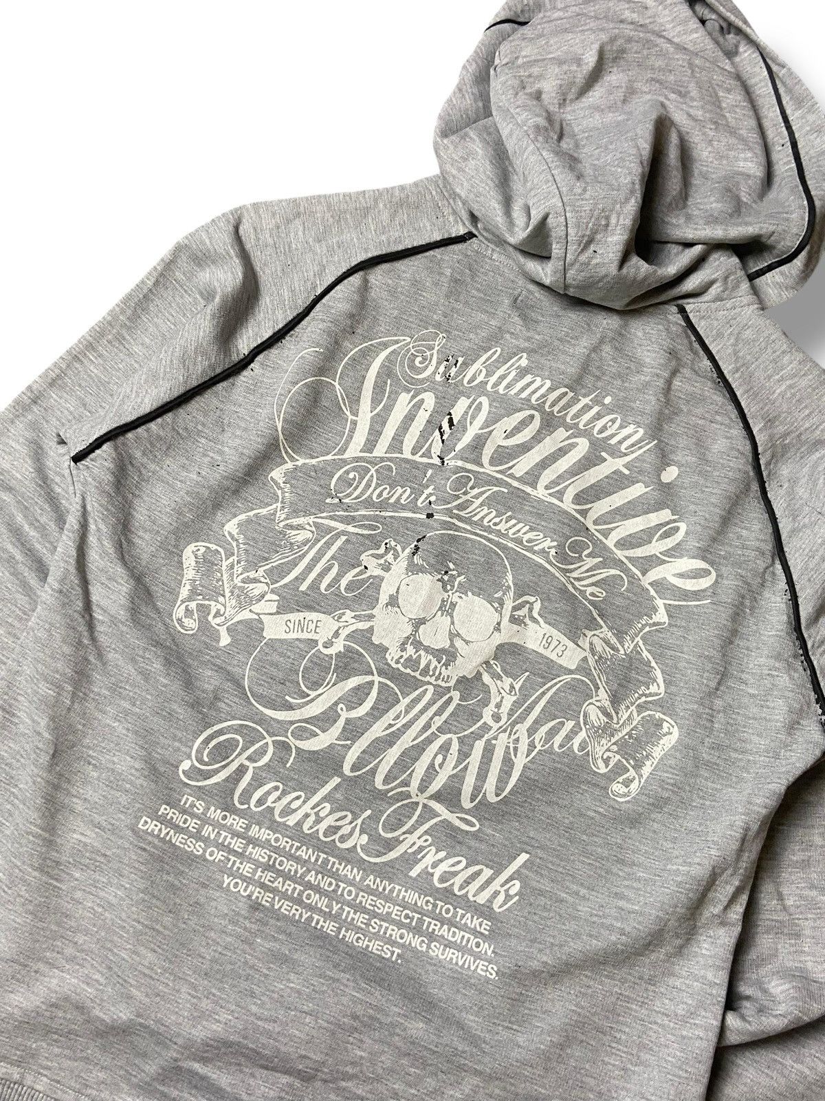 In The Attic × Seditionaries × Vintage In The Attic Skull Printed Zipped Hoodies (130) Size US M / EU 48-50 / 2 - 3 Thumbnail