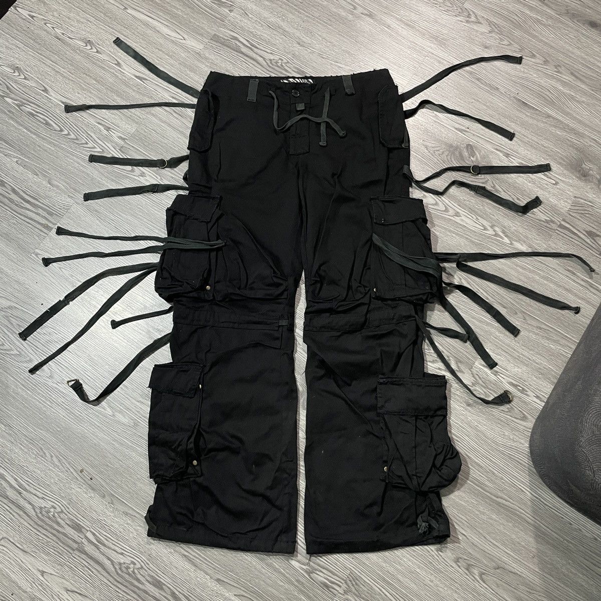 image of Avant Garde x Seditionaries Vivigirl Bondage Multipocket Cargo Pants in Black, Men's (Size 33)