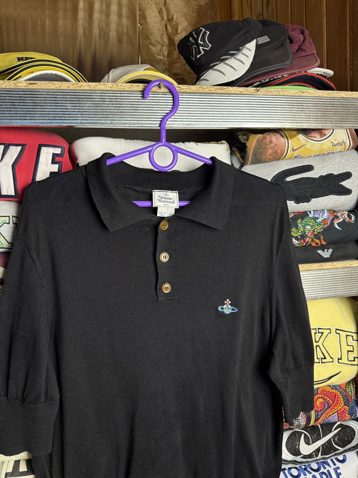 Vivienne Westwood Vintage Vivienne Westwood Polo T-Shirt Luxury Knit Jumper Size US L / EU 52-54 / 3 - 3 Thumbnail