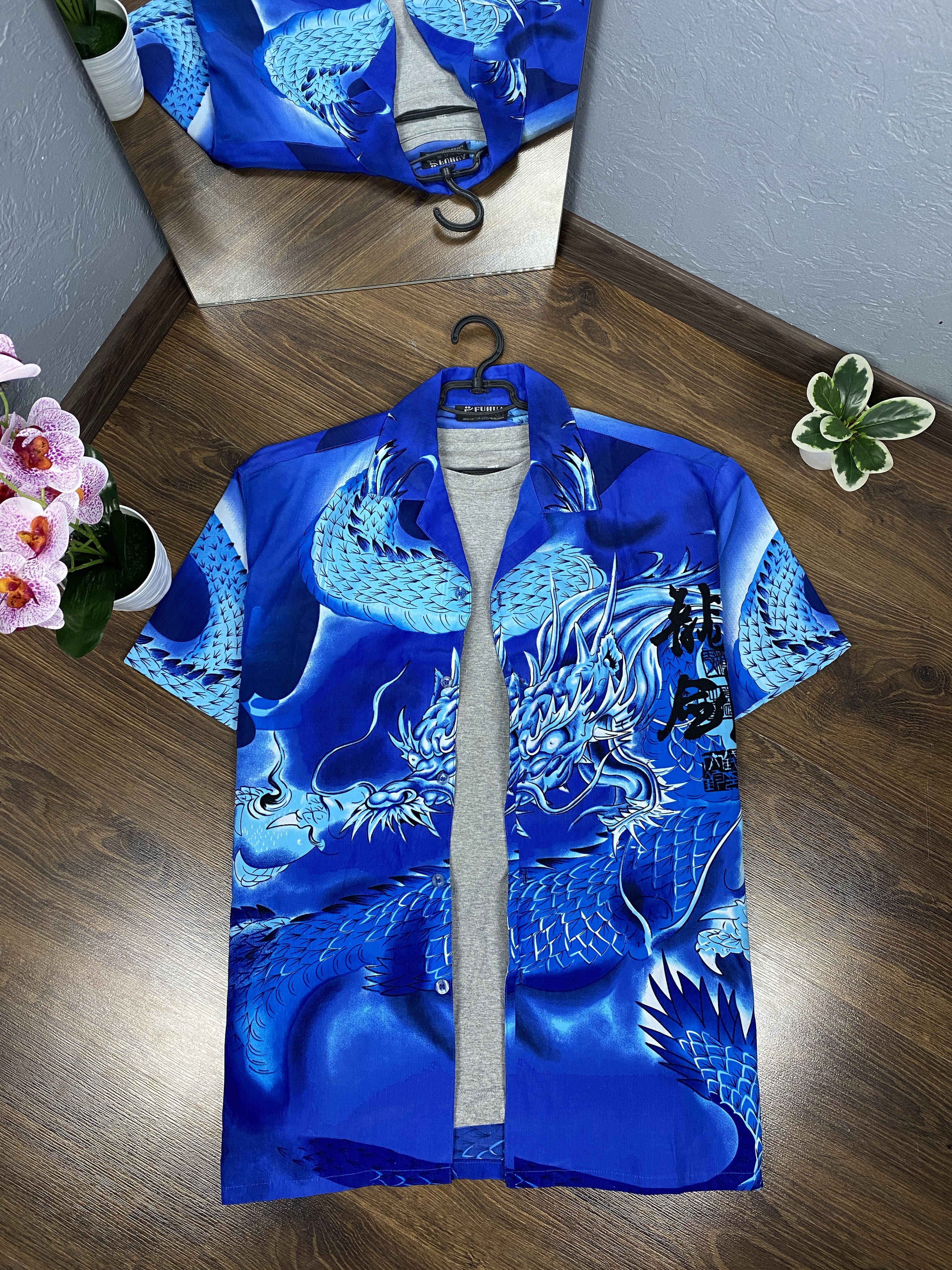 Japanese Brand Dragon Print vintage hawaiian shirt y2k aloha Size US L / EU 52-54 / 3 - 1 Thumbnail