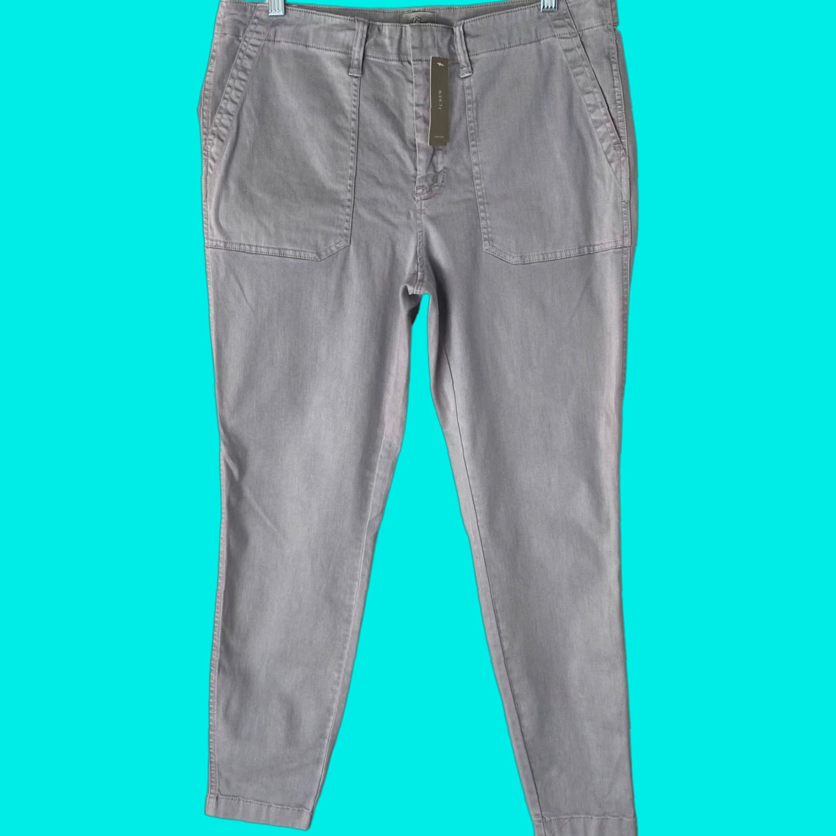 J.Crew J.CREW Skinny Cargo Toothpick Pants Gray Adult 32 Cotton Blend Stretch 4-Pocket Mid-Rise Womens Size 24" / US 00 / IT 34 - 1 Thumbnail