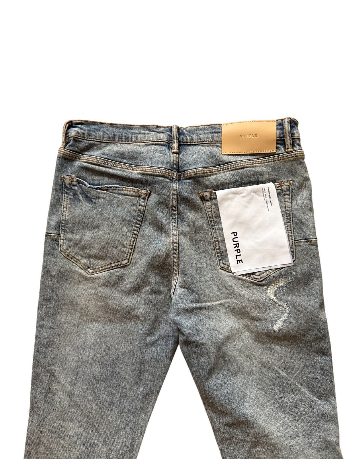 Purple Brand Purple Brand Jeans Mens Slashed Skinny Blue P001 Size 34/32 Size US 34 / EU 50 - 6 Thumbnail