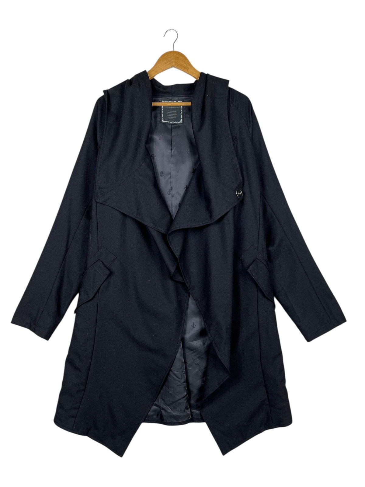 If Six Was Nine 🔥 Custom Culture black drape asymmetric coat Made In Japan Size US L / EU 52-54 / 3 - 8 Thumbnail