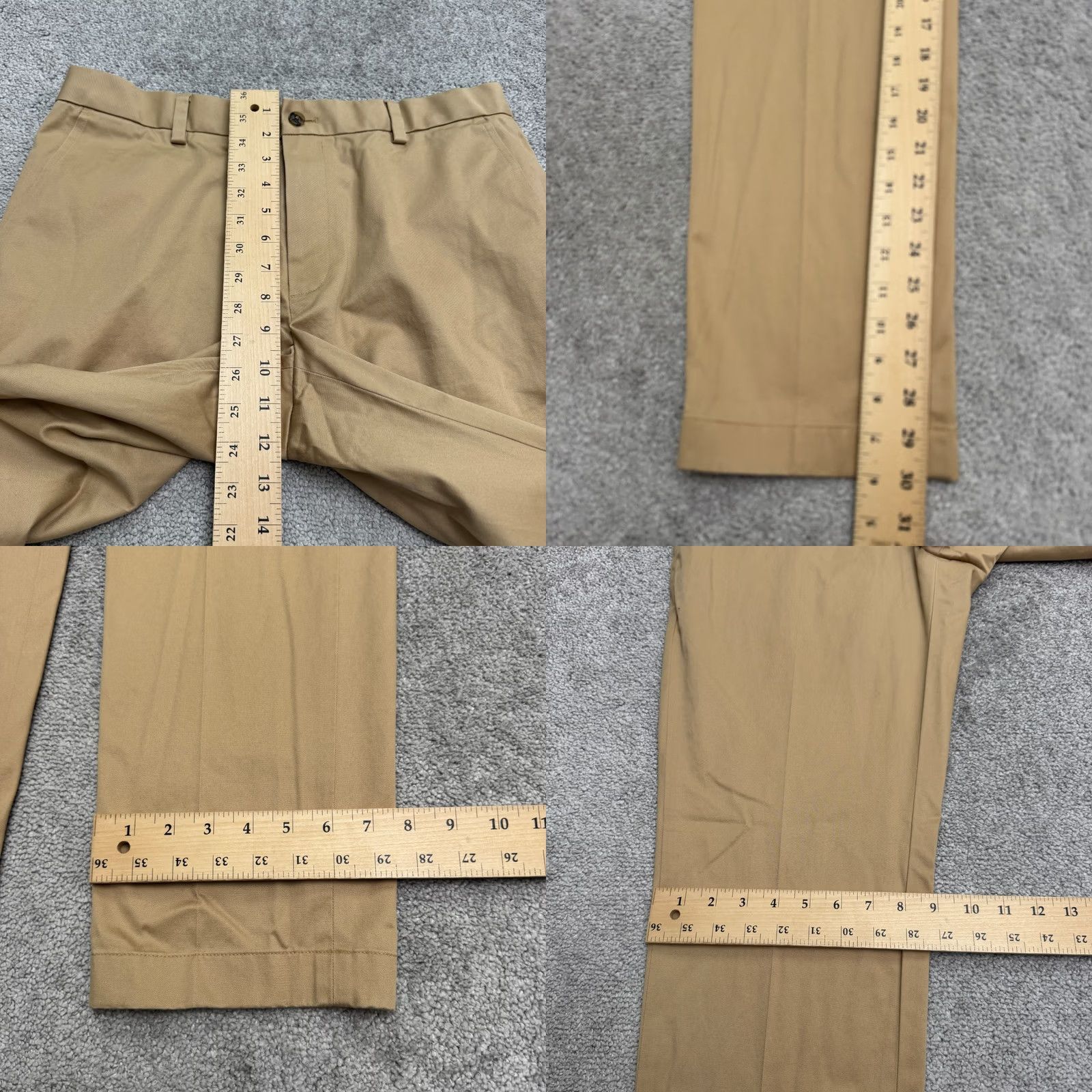 Brooks Brothers Brooks Brothers Advantage Milano Chino Pants Mens 33x30 Brown Straight Leg Chino Khaki Size US 33 - 9 Thumbnail