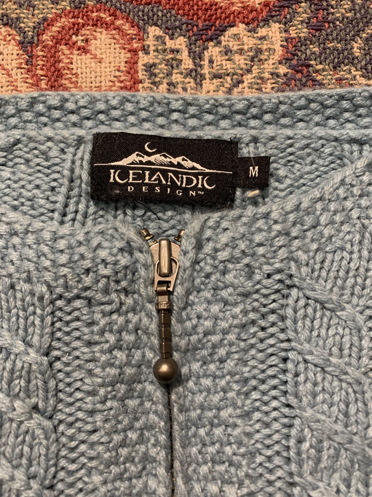 Vintage Vintage Icelandic Design Zip-Up Cable Knit Cardigan Sweater Size M / US 6-8 / IT 42-44 - 3 Thumbnail