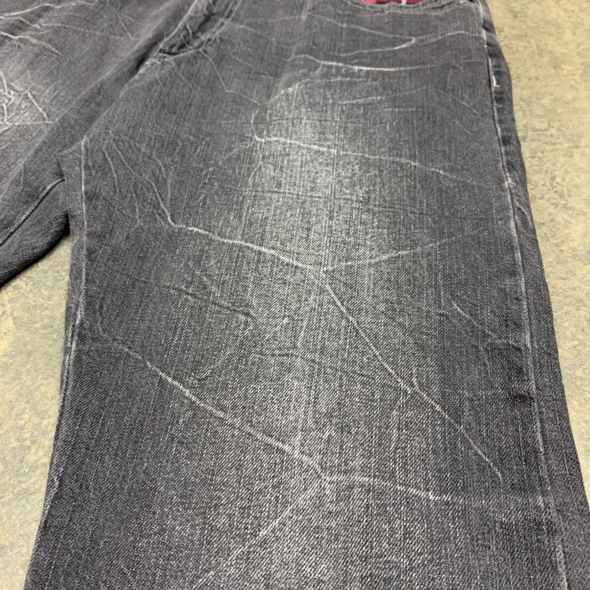 Japanese Brand 🖤 STIMULATOR Distressed Black Washed Jeans Size US 32 / EU 48 - 5 Thumbnail