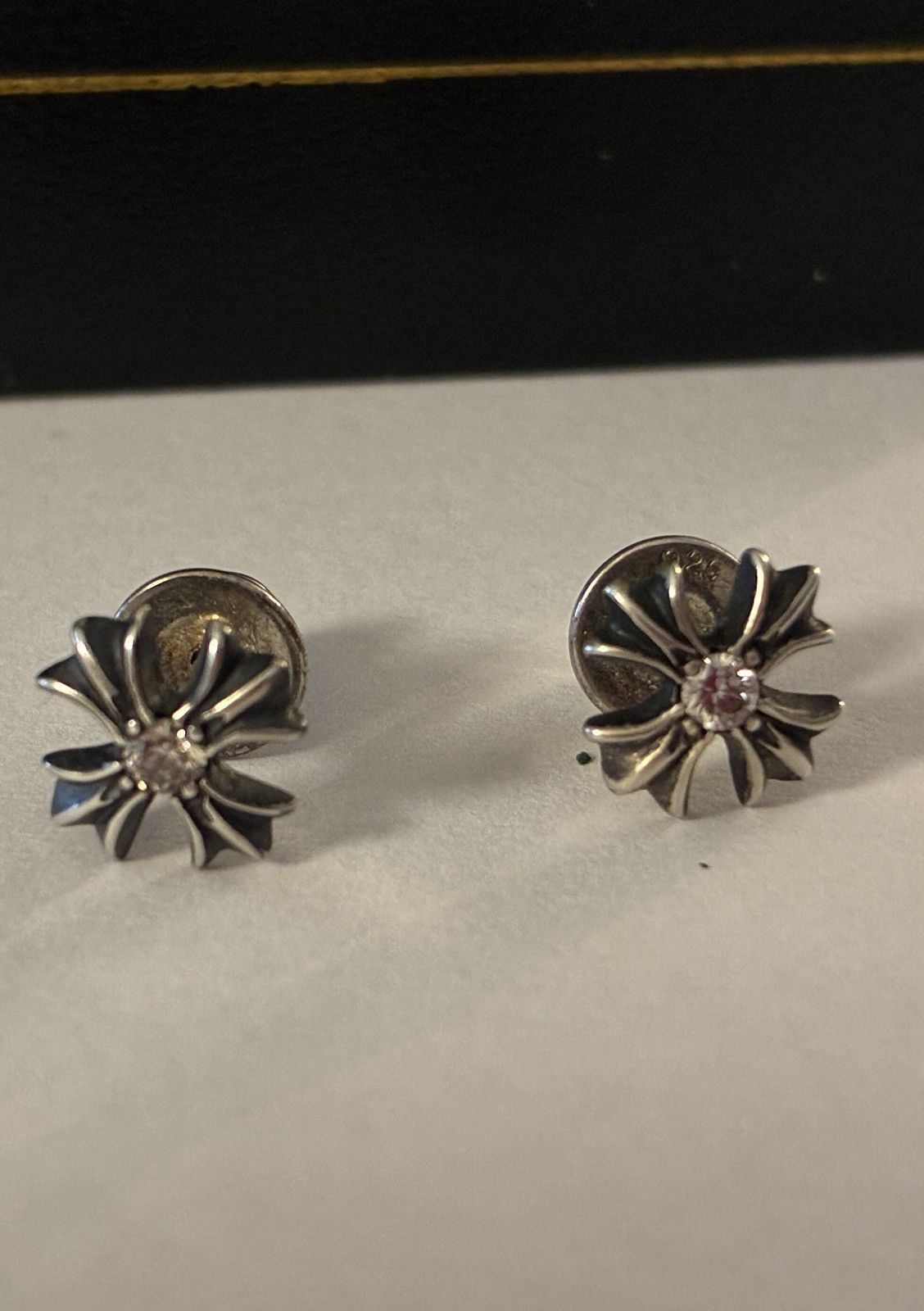 Chrome Hearts Chrome Hearts Diamond plus Cross Stud earrings | Grailed