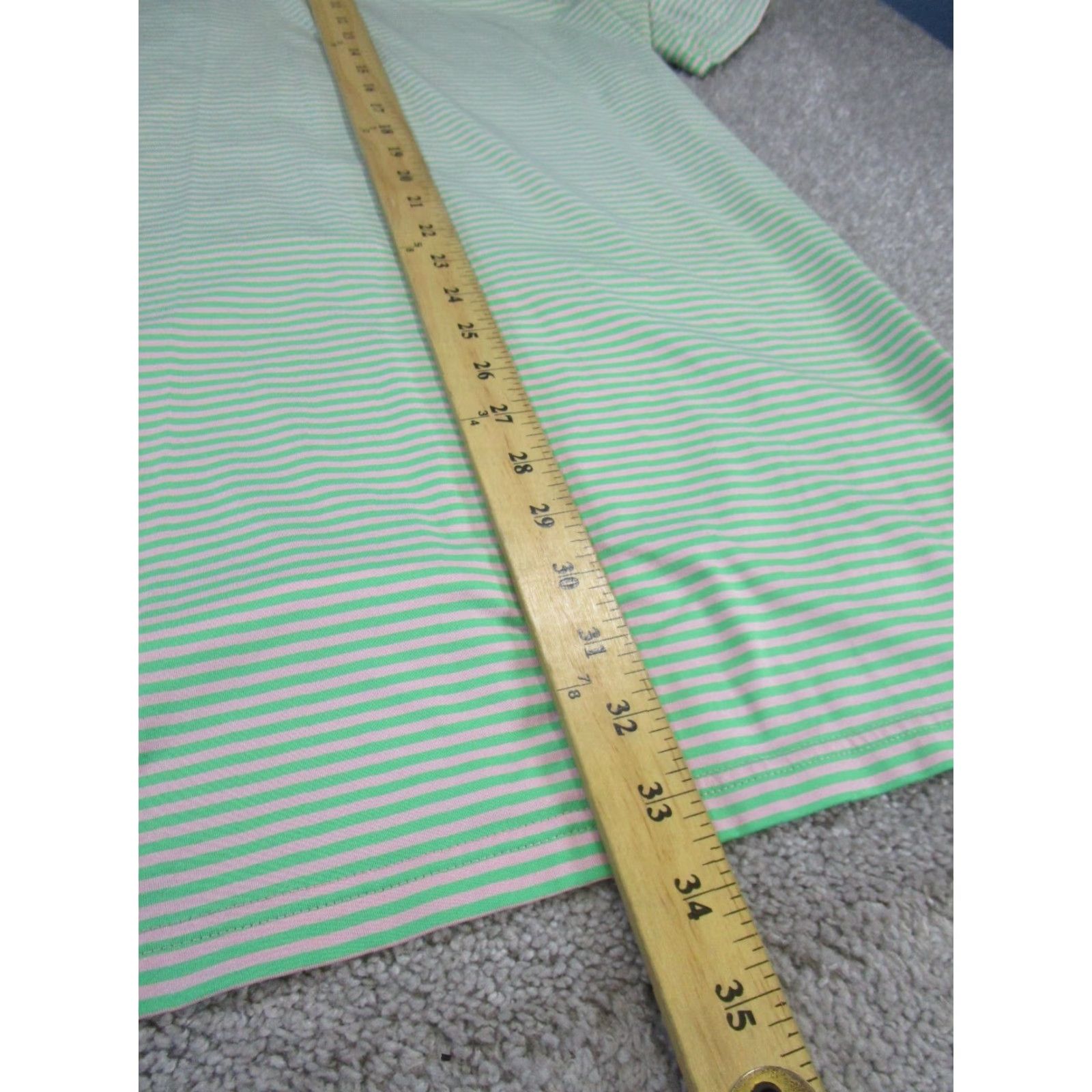 RLX Ralph Lauren RLX Ralph Lauren Polo Shirt Mens XL Green Striped Stretch Golf Polo Size US XL / EU 56 / 4 - 5 Thumbnail