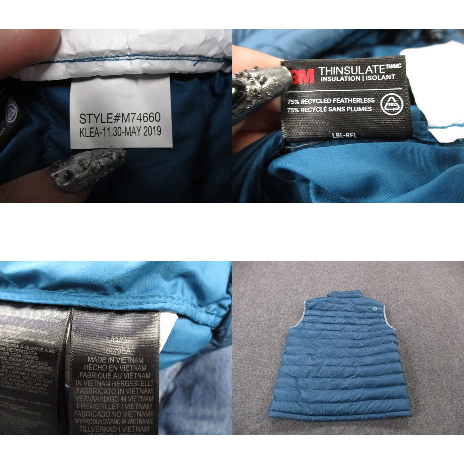 Marmot Marmot Vest Jacket Mens L Blue Nylon Quilted Puffer Outdoors Thinsulate Hiking Size US L / EU 52-54 / 3 - 9 Thumbnail